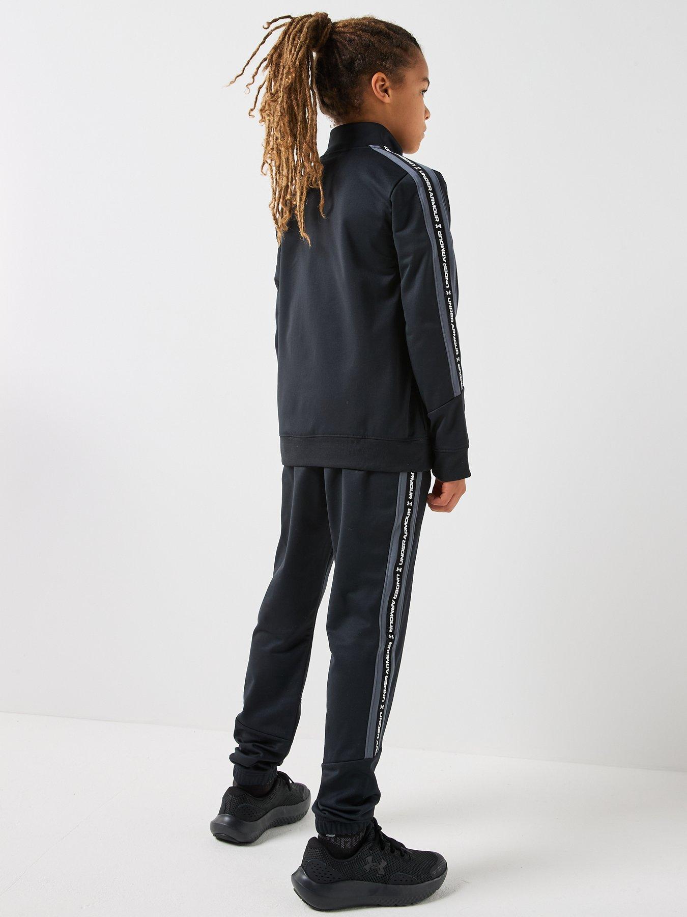 under-armour-junior-boys-icon-knit-tracksuit-black-black-castlerock-whitestillFront