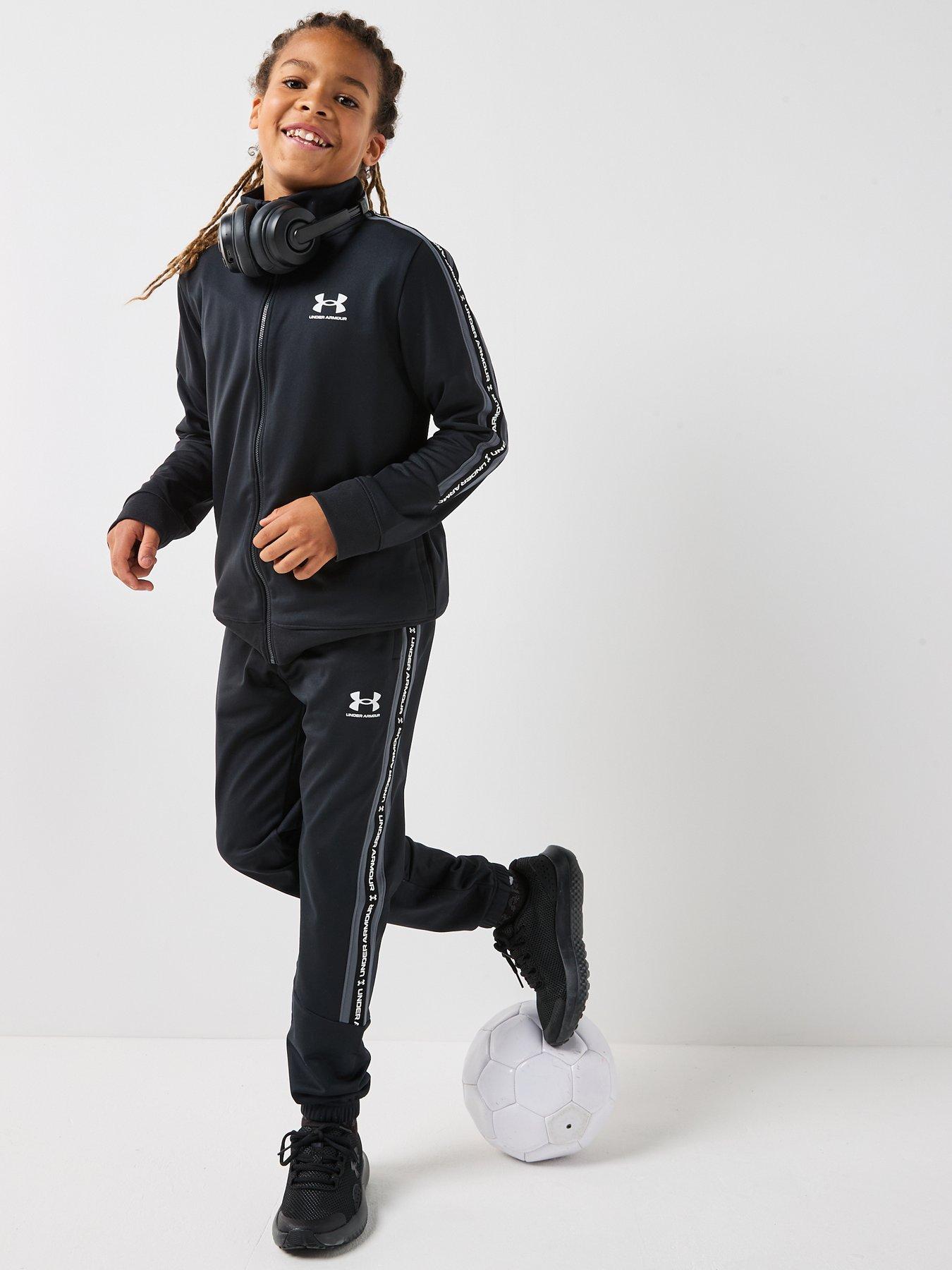 under-armour-junior-boys-icon-knit-tracksuit-black-black-castlerock-whiteback