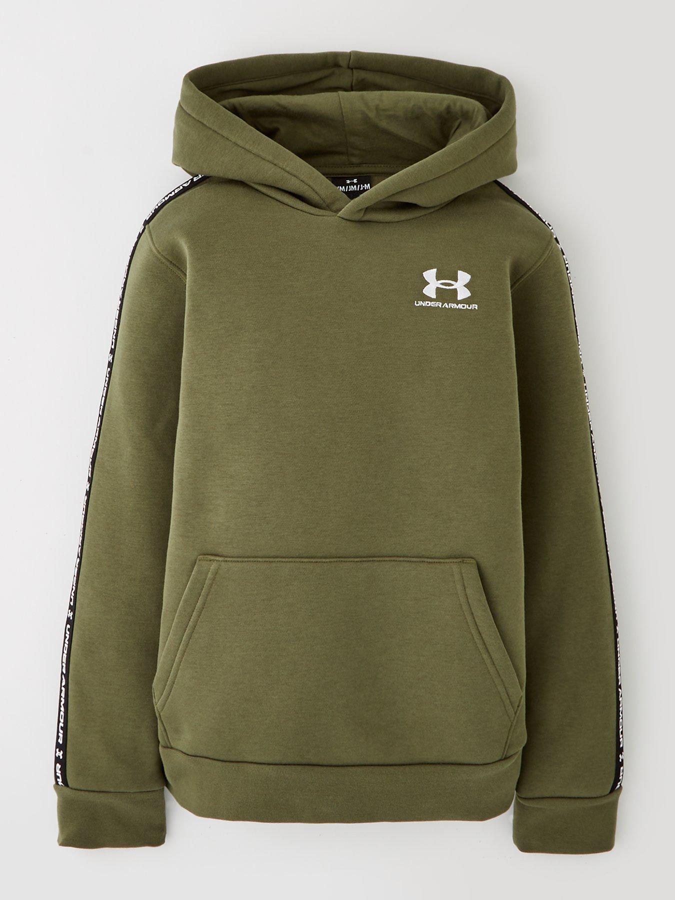 under-armour-junior-boys-icon-fleece-taping-hoodie-green