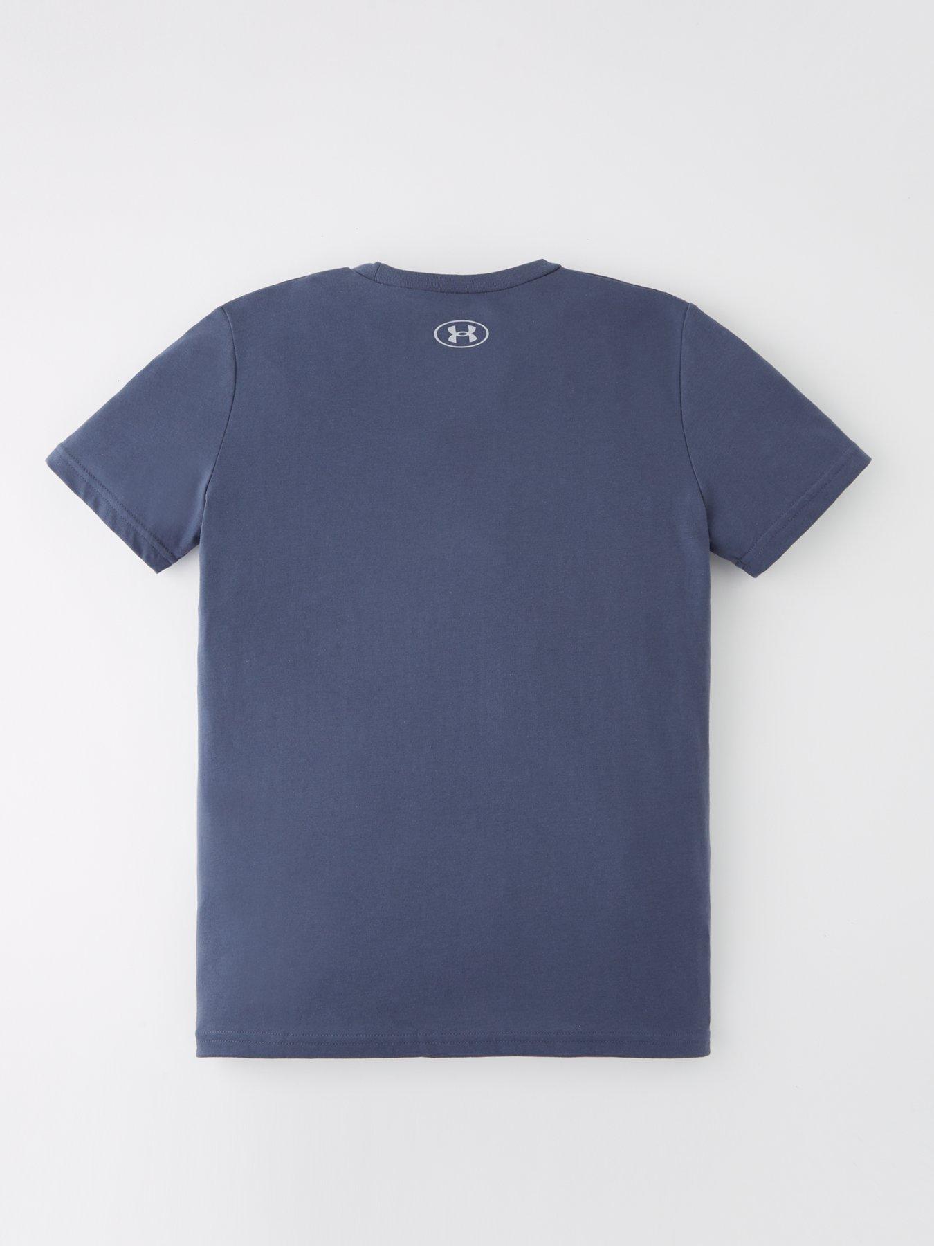 Image 6 of 6 of UNDER ARMOUR Junior Boys Logo Wordmark T-Shirt - Grey