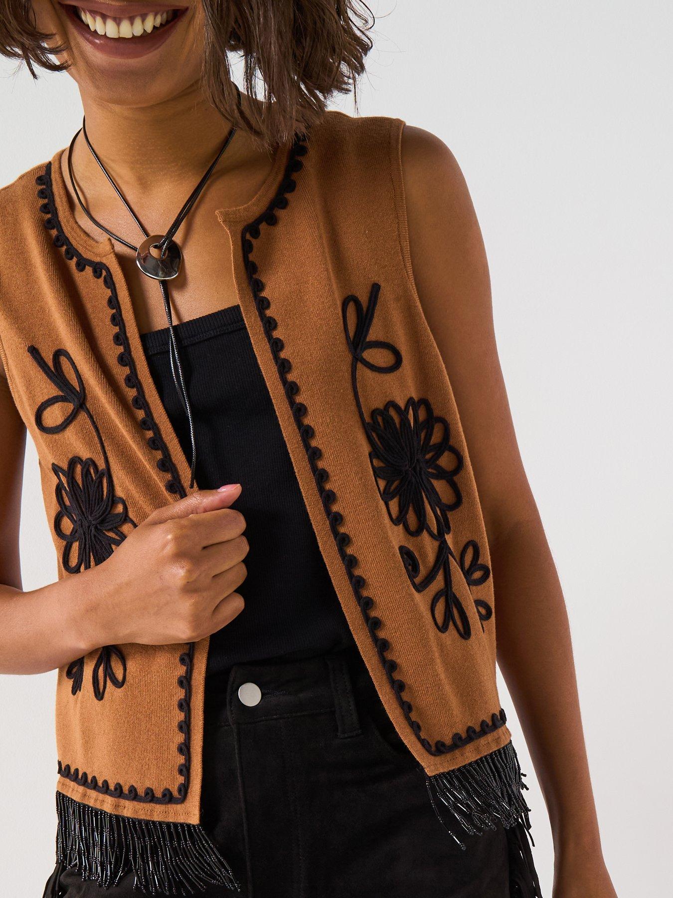 v-by-very-embroidered-bead-detail-knitted-sleeveless-waistcoat-brown