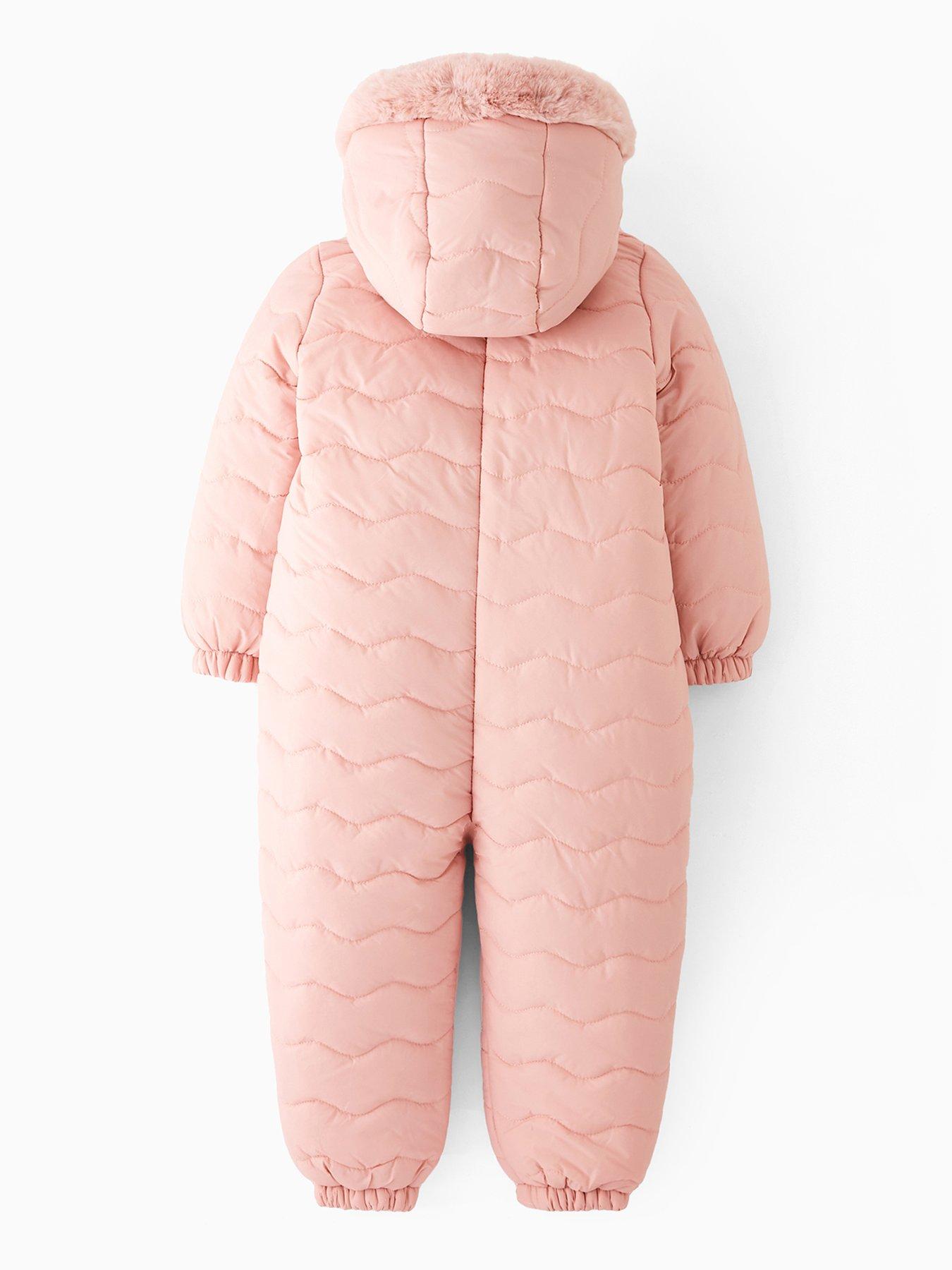 Image 2 of 5 of The Very Collection Girls Quilted Heavy Weight Snowsuit - Pink