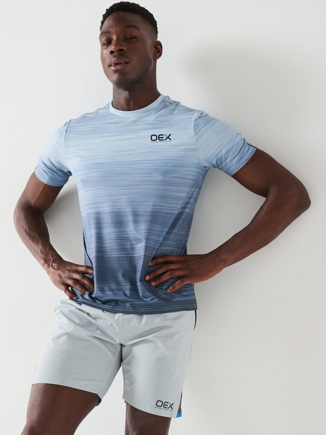 Image of OEX Mens Neve Tee Shirt - Light Grey
