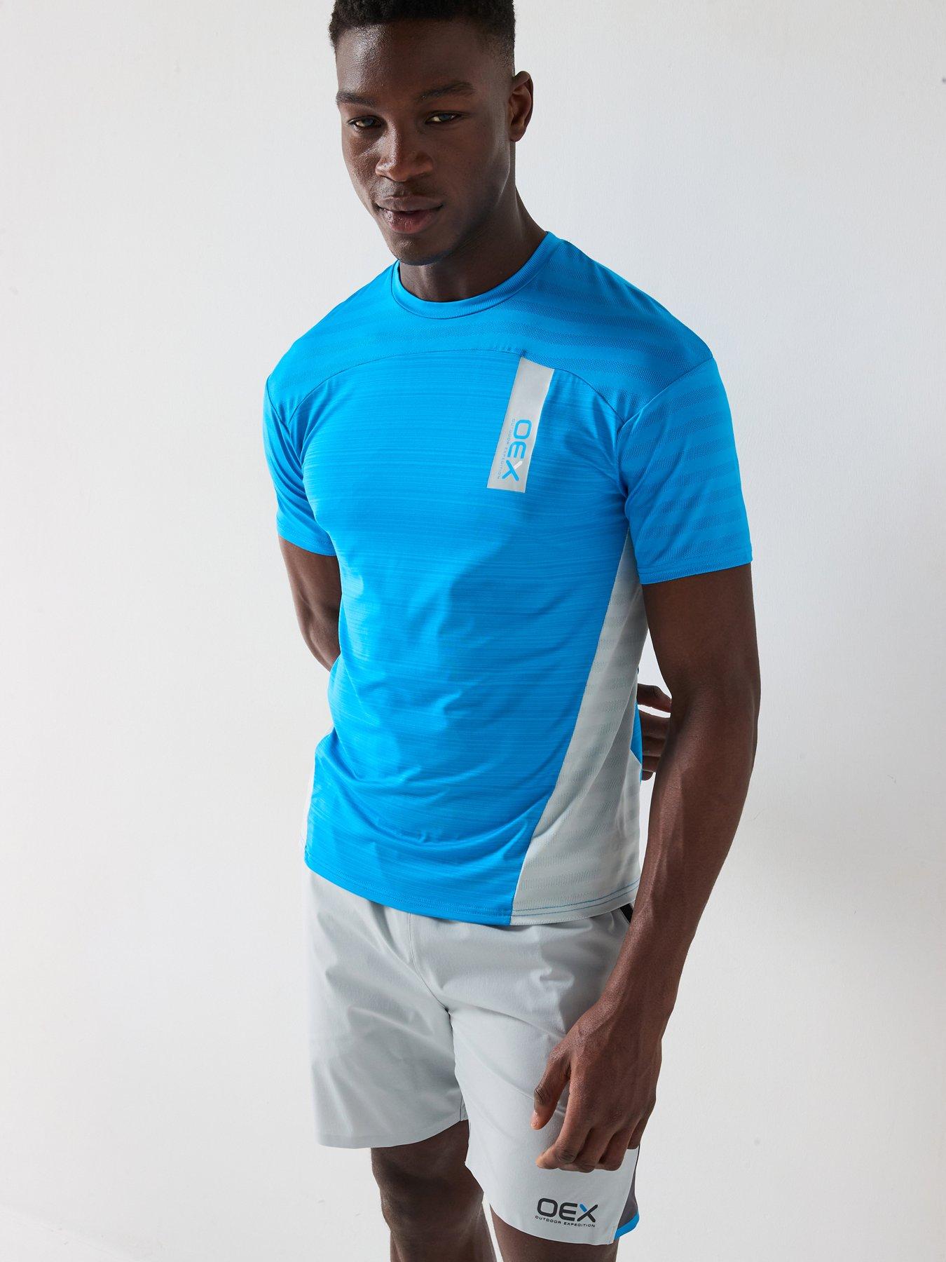 Image of OEX Mens Piton Tee Shirt - Bright Blue