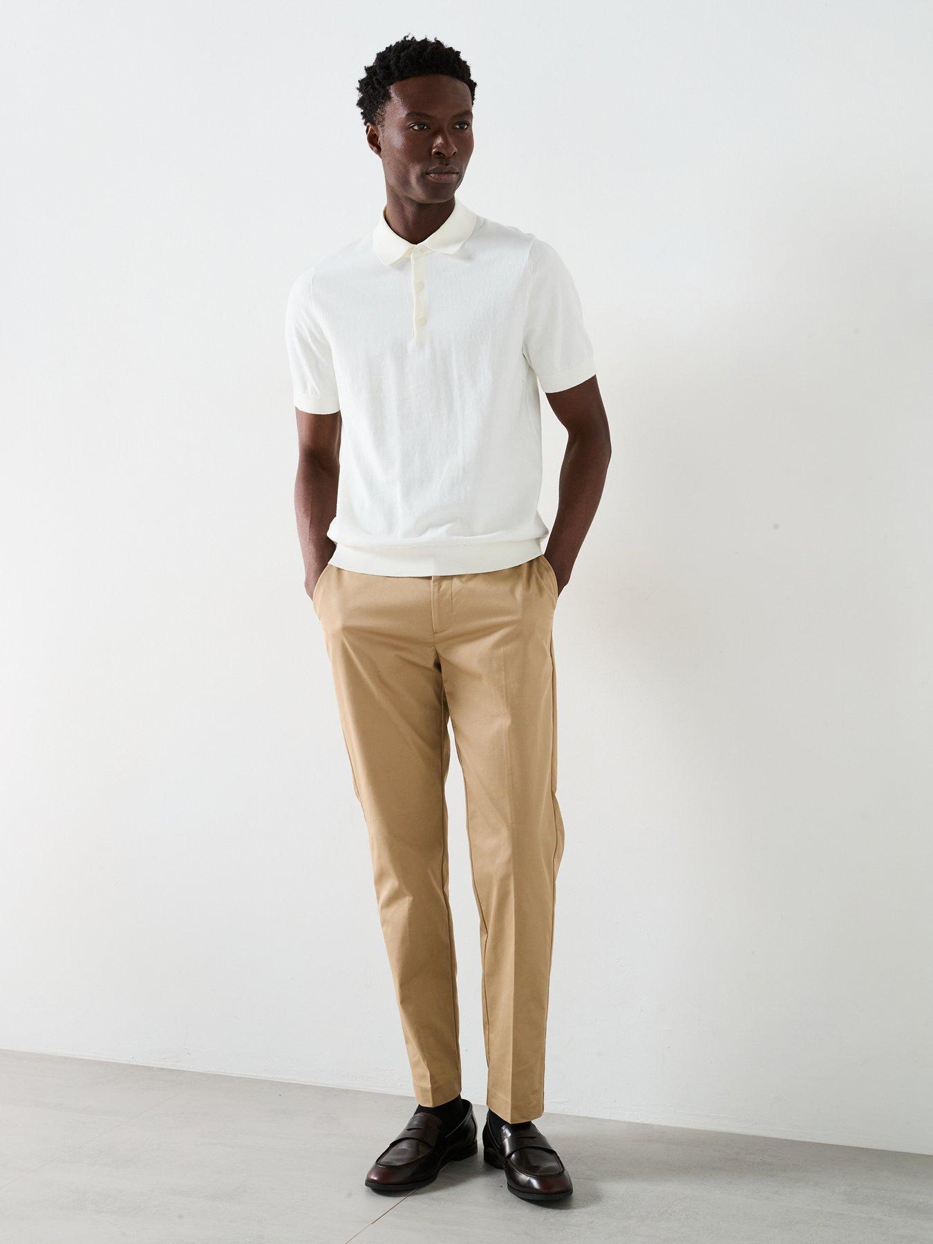 Image 3 of 6 of Mango Arranona Short Sleeve Knitted Polo Shirt - Beige