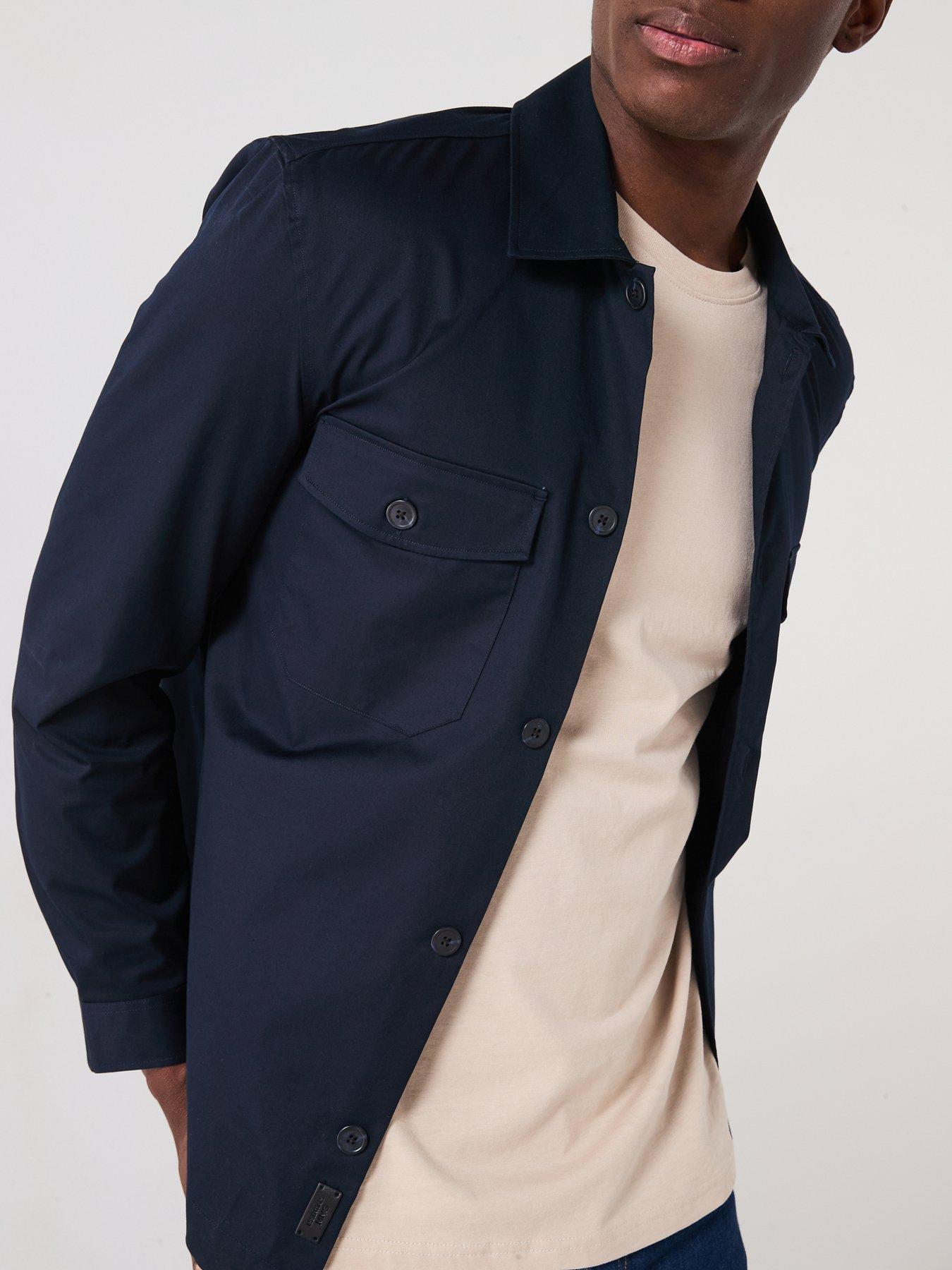 Image 6 of 6 of Mango Dublino Essentials Cotton Overshirt - Navy