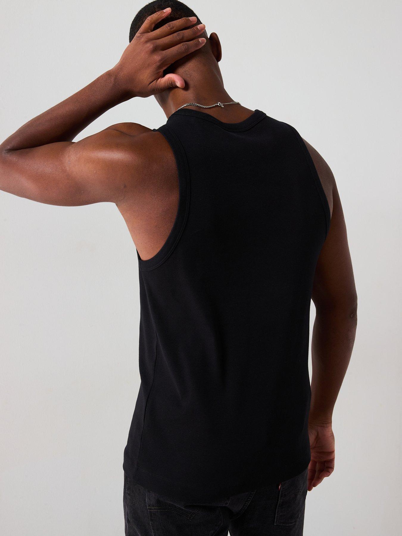 Image 2 of 6 of Mango Delta Casual Ribbed Vest - Black