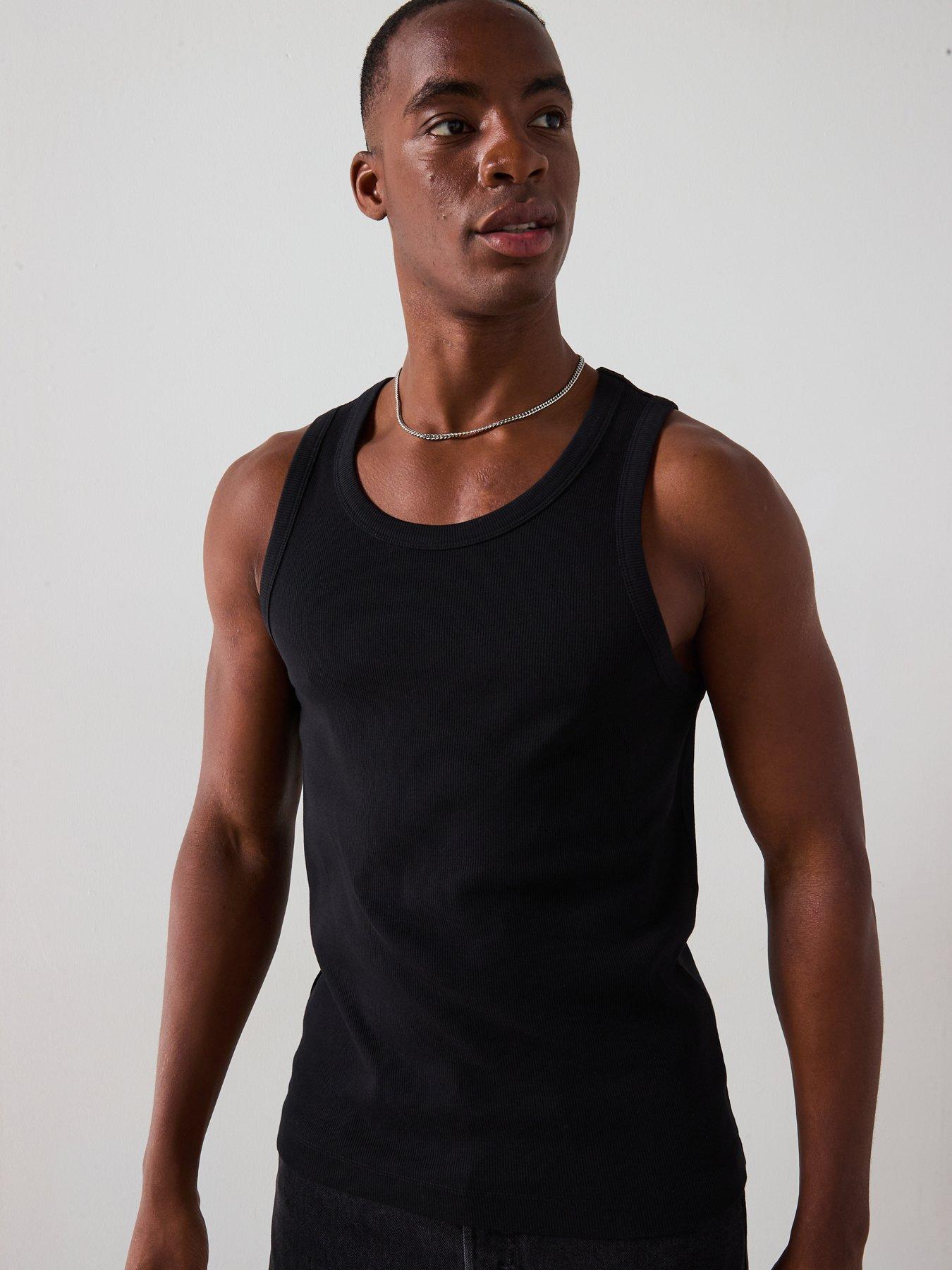 Image 5 of 6 of Mango Delta Casual Ribbed Vest - Black