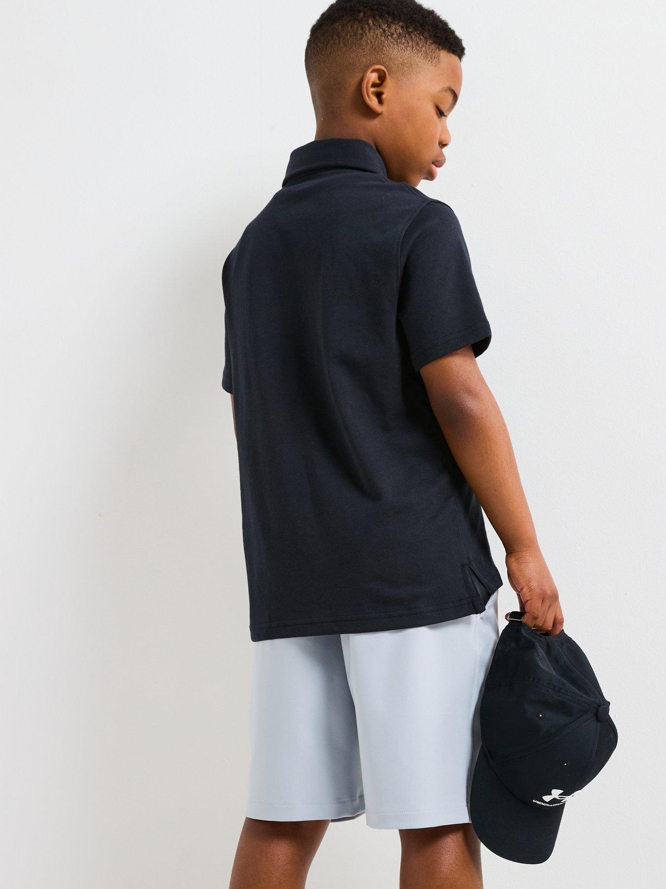 under-armour-junior-boys-icon-polo-blackstillFront