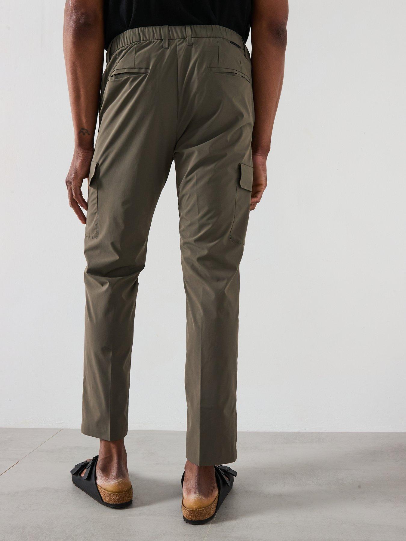 mango-ozen-performance-lightweight-cargo-trousers-greenstillFront
