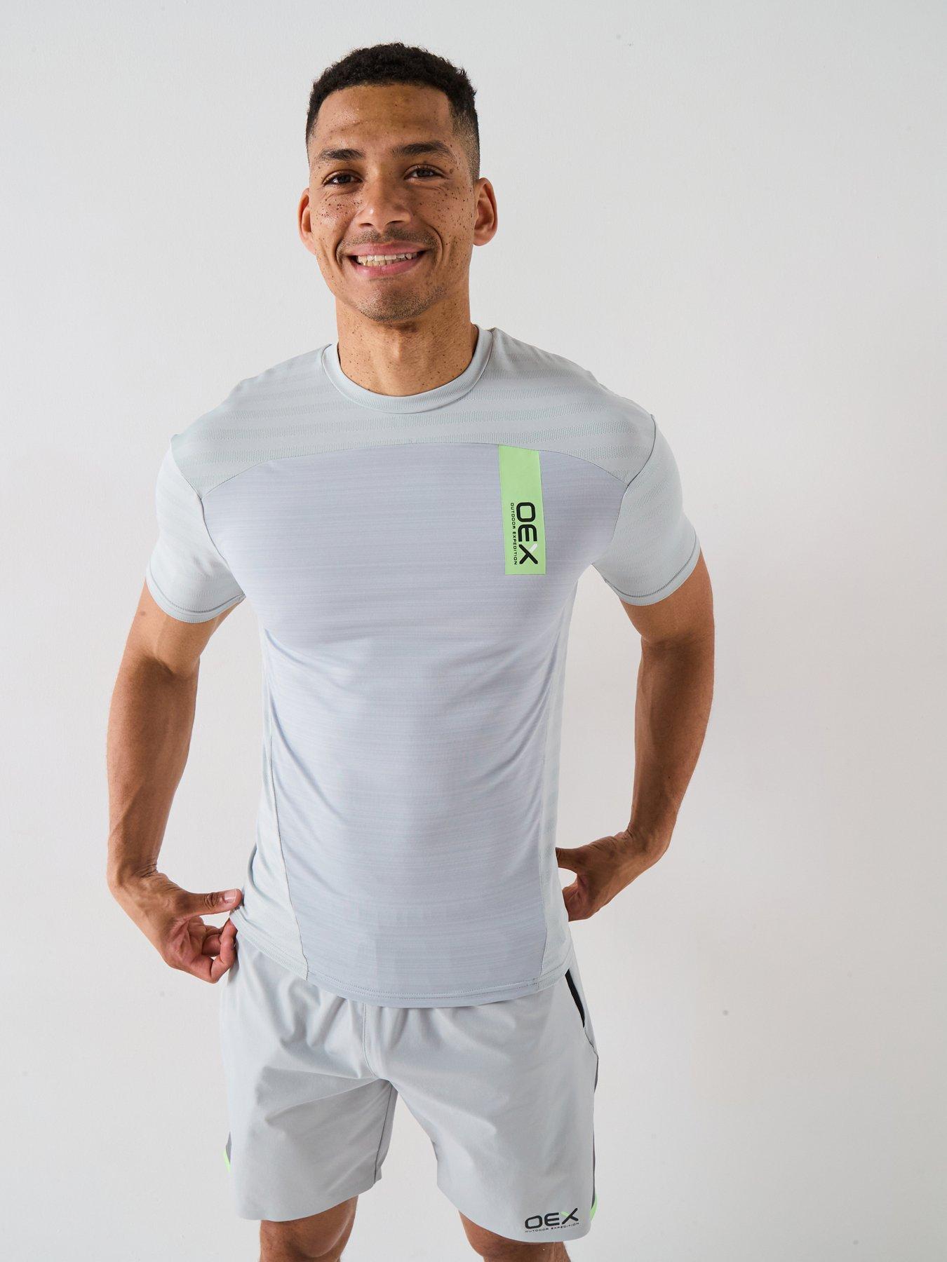 OEX Mens Piton Tee Shirt - Light Grey