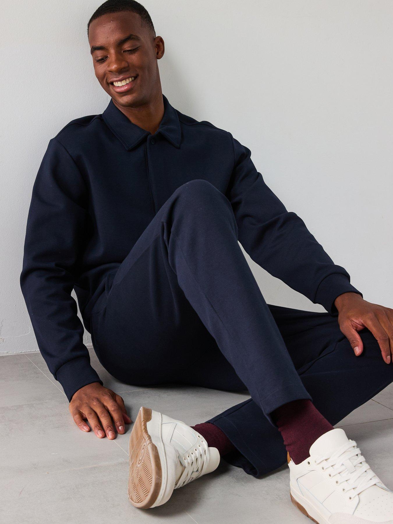 mango-beach-essentials-button-collar-sweat-top-navyoutfit