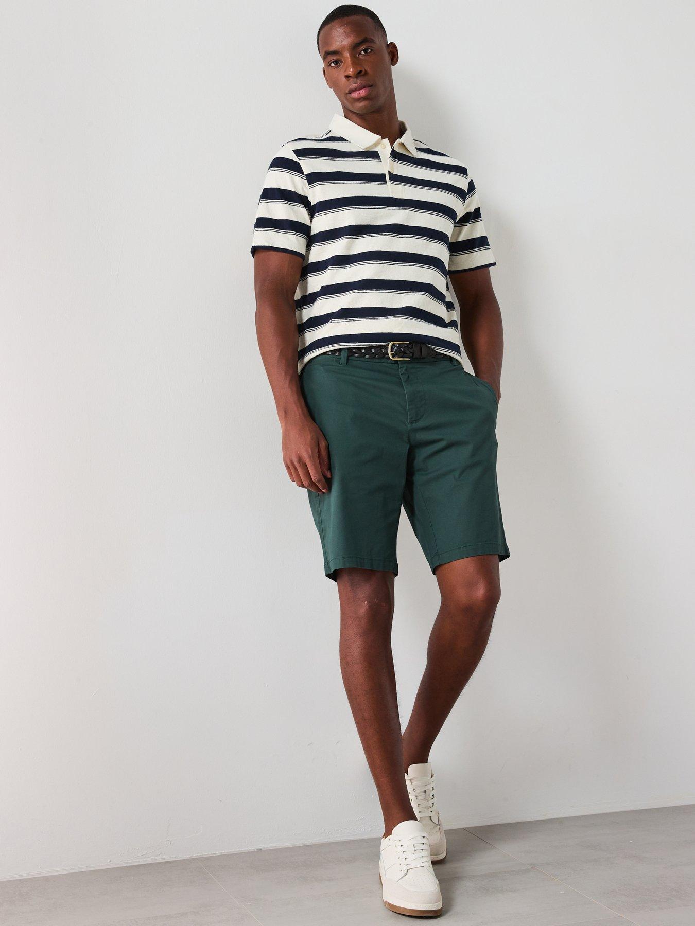 Image 3 of 4 of Mango Gracia Casual Chino Shorts - Dark Green