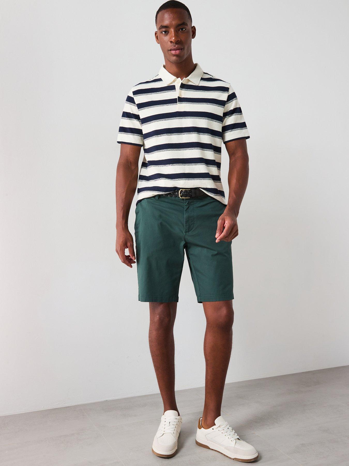 Image 4 of 4 of Mango Gracia Casual Chino Shorts - Dark Green