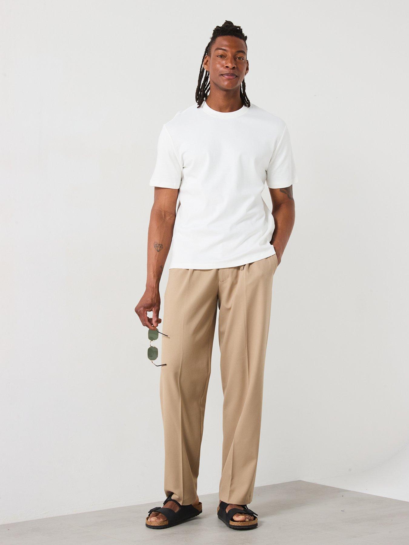 Image 3 of 6 of Mango Kimi Essentials Short Sleeve Crew Neck T-Shirt - White