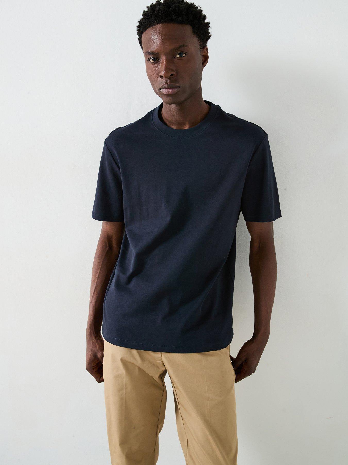 Mango Kimi Essentials Short Sleeve Crew Neck T-Shirt - Navy
