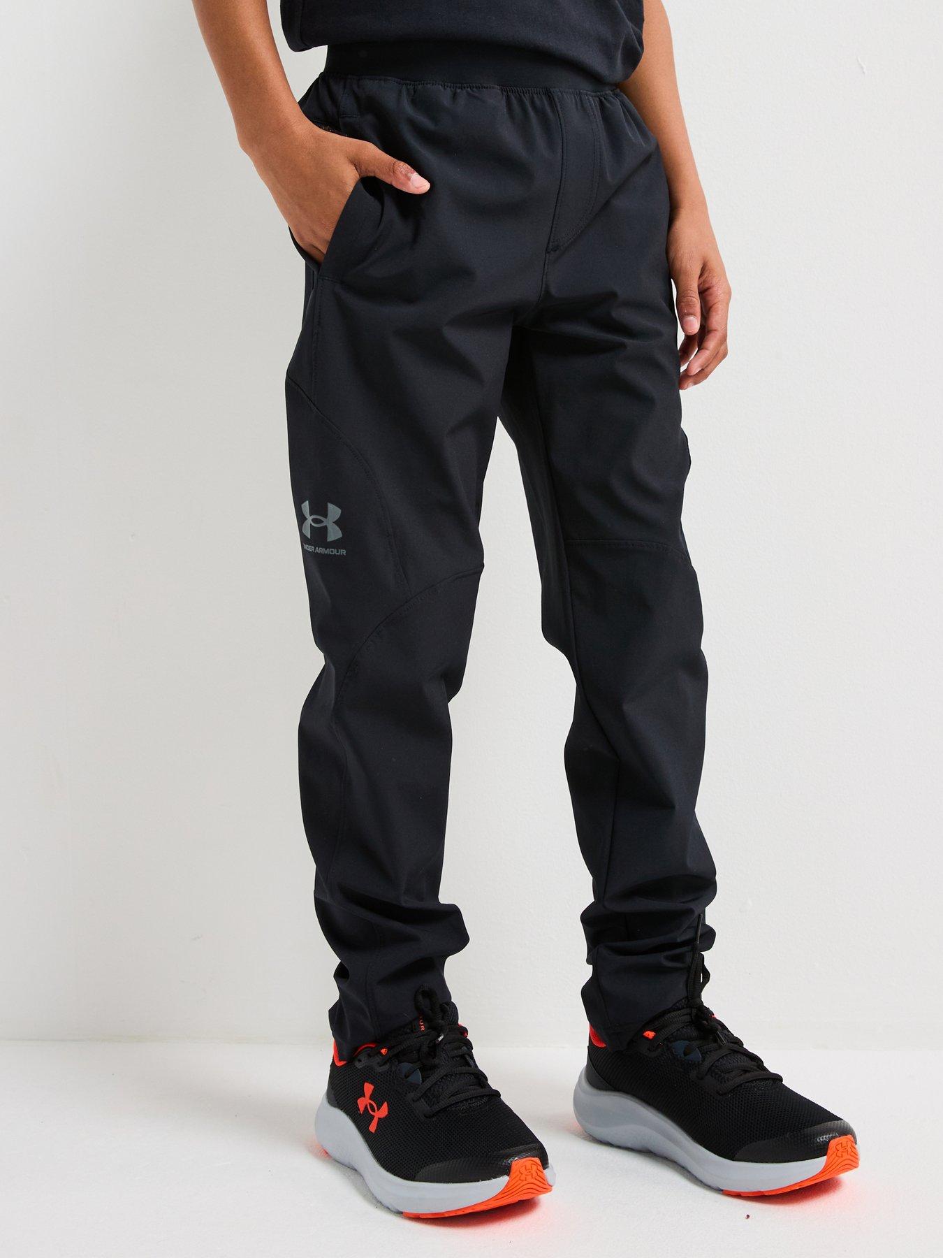 UNDER ARMOUR Junior Boys Unstoppable Tapered Pants - Black