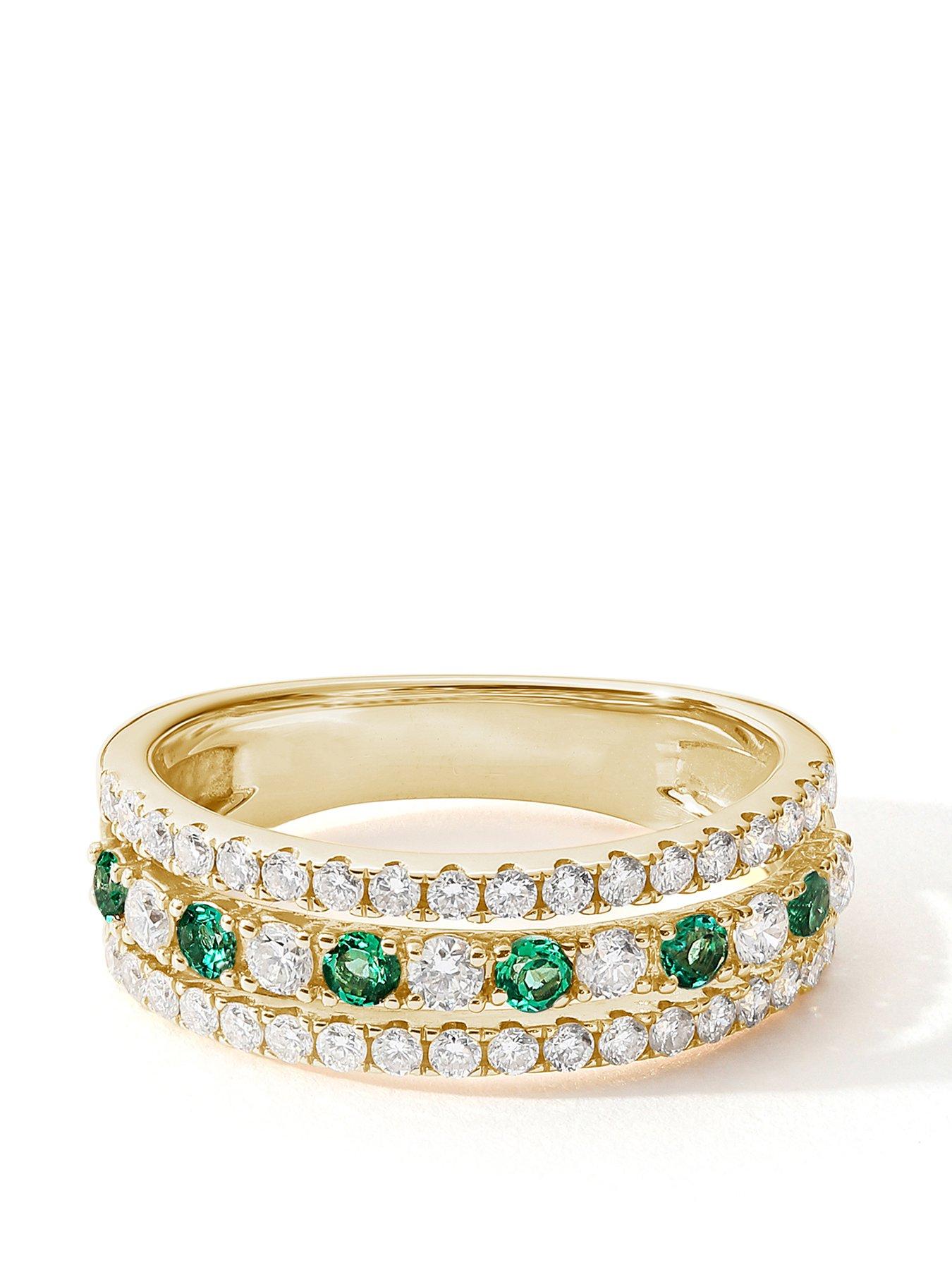 created-brilliance-colette-9ct-yellow-gold-074ct-tw-lab-grown-diamonds-and-created-emerald-band-ring