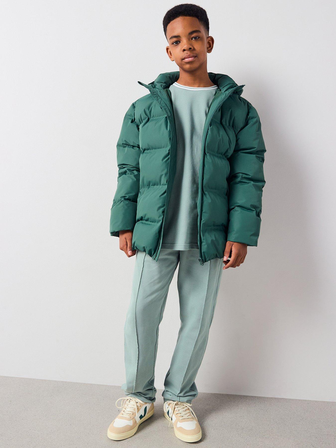 Image 1 of 6 of V by Very Boys Heavy Weight Padded Coat - Green