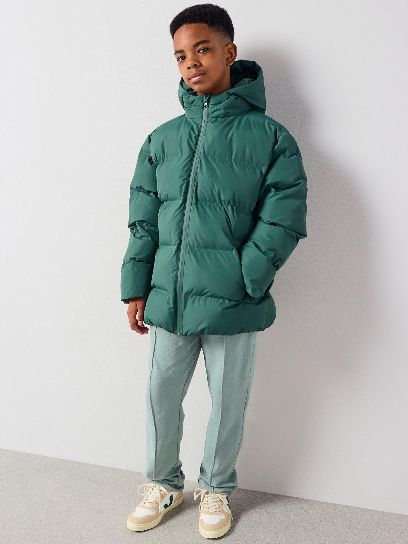 Image 5 of 6 of V by Very Boys Heavy Weight Padded Coat - Green