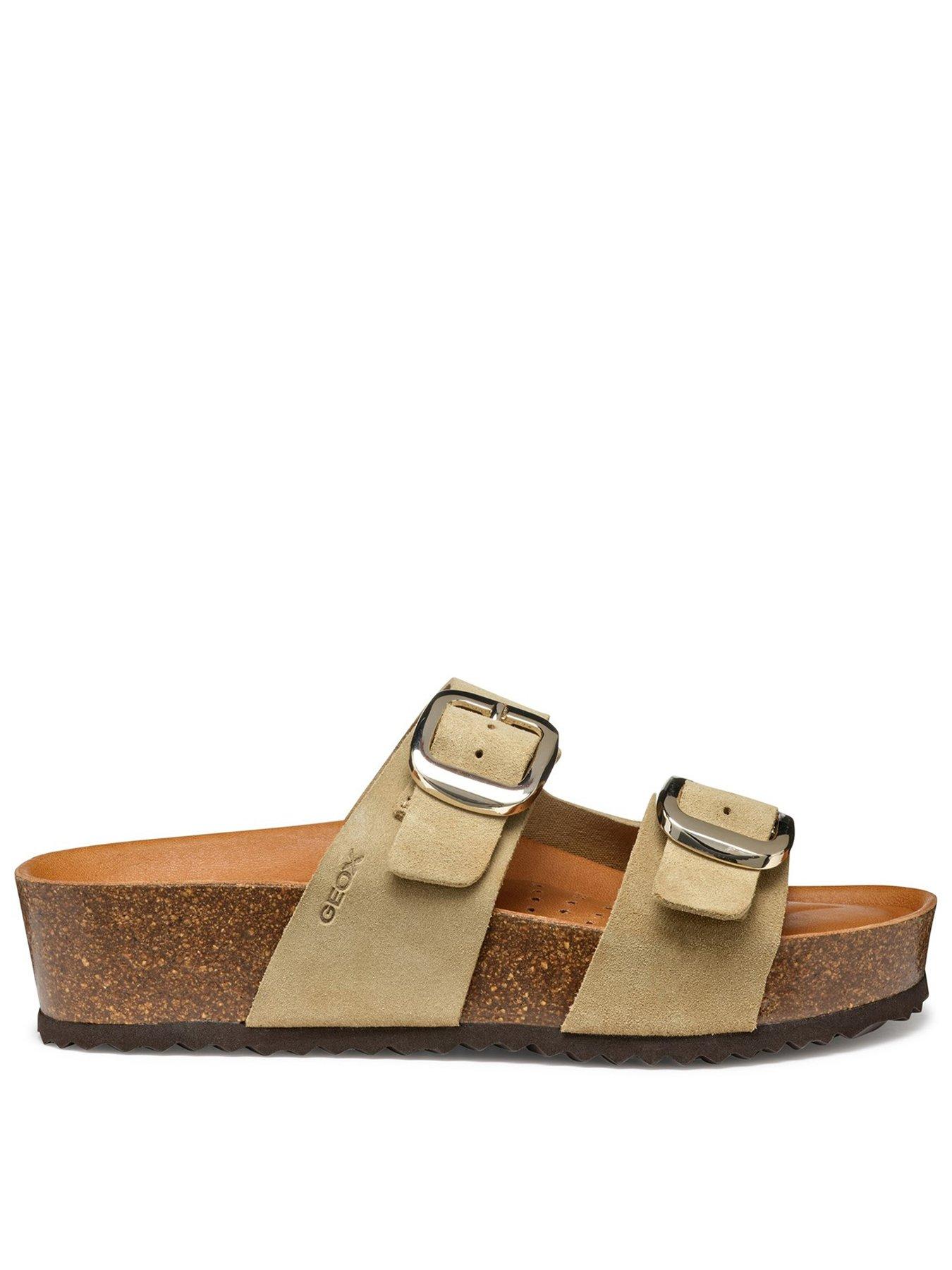 Geox Brionia Wedge Sandal - Beige