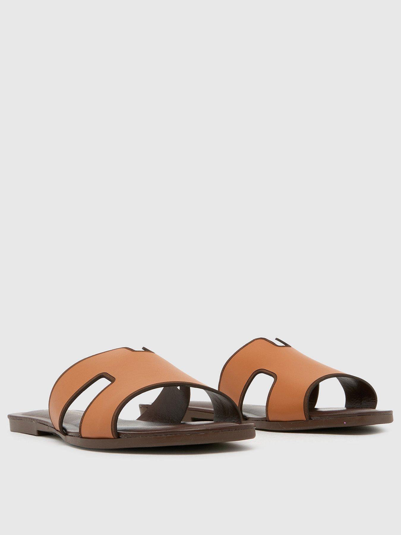 Image 2 of 4 of SCHUH Tandra Leather Mule Sandals - Tan - Brown