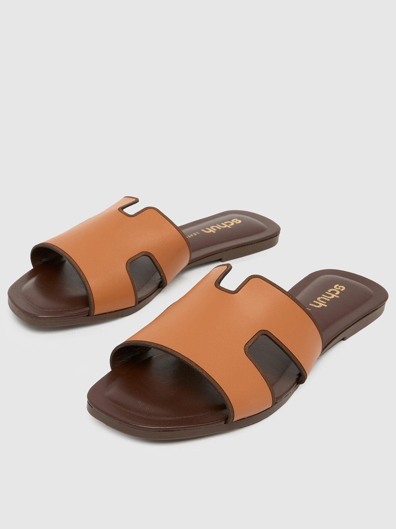 Image 3 of 4 of SCHUH Tandra Leather Mule Sandals - Tan - Brown