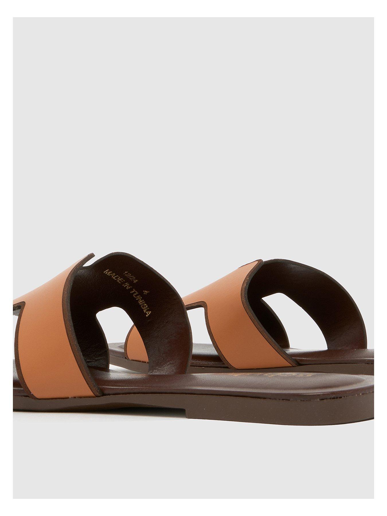 Image 4 of 4 of SCHUH Tandra Leather Mule Sandals - Tan - Brown