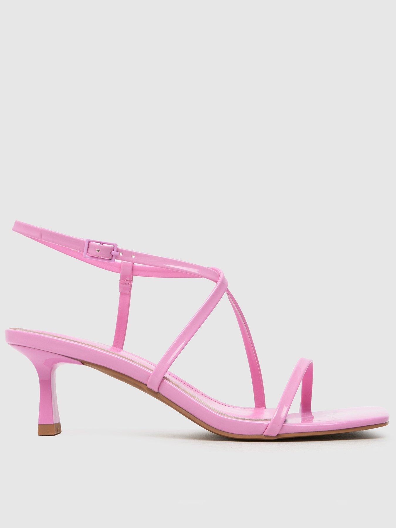 SCHUH Serenity Strappy Midi Heels - Pink