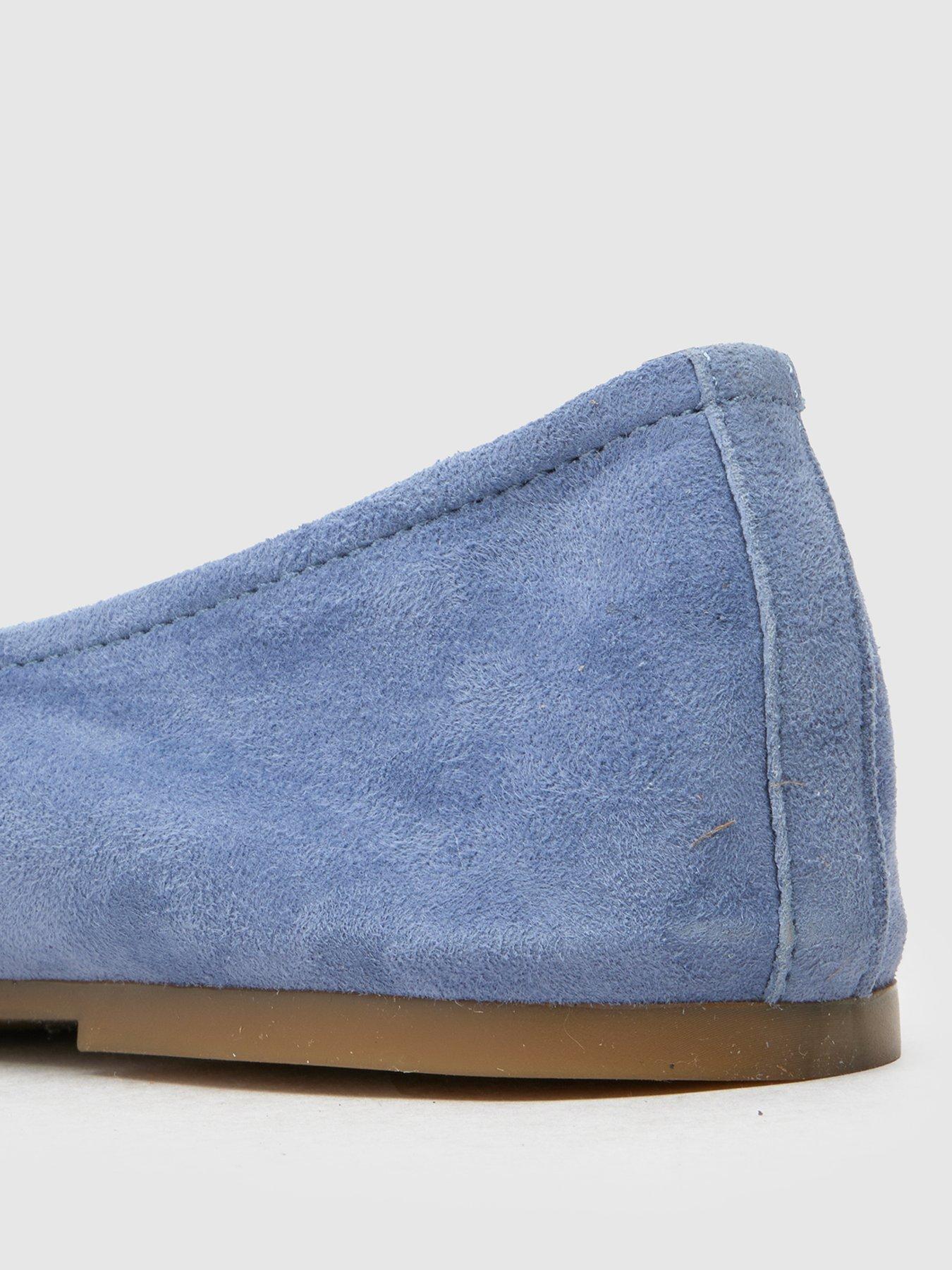 Image 3 of 4 of SCHUH Lambert Suede Ballerina Pumps - Blue