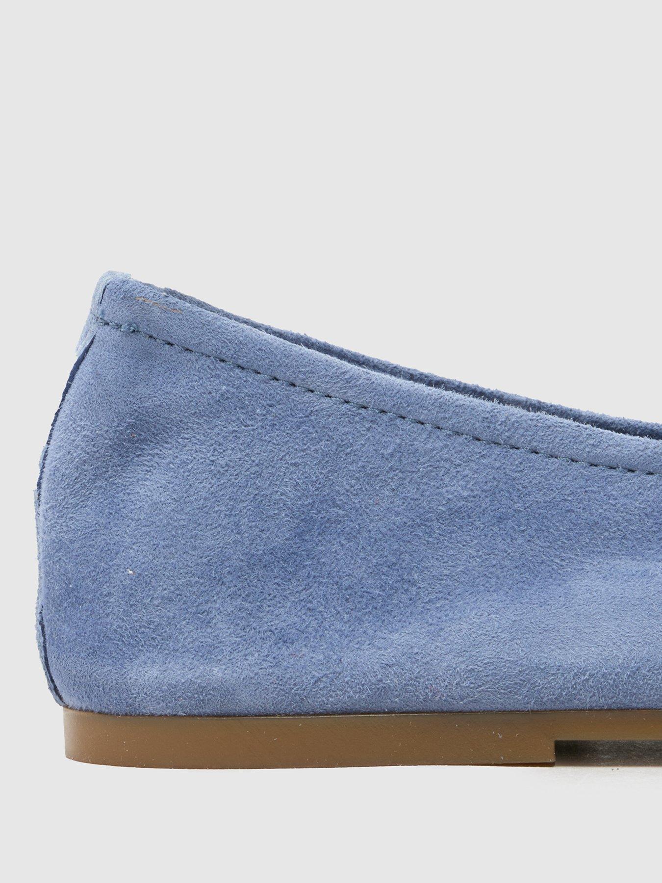Image 4 of 4 of SCHUH Lambert Suede Ballerina Pumps - Blue