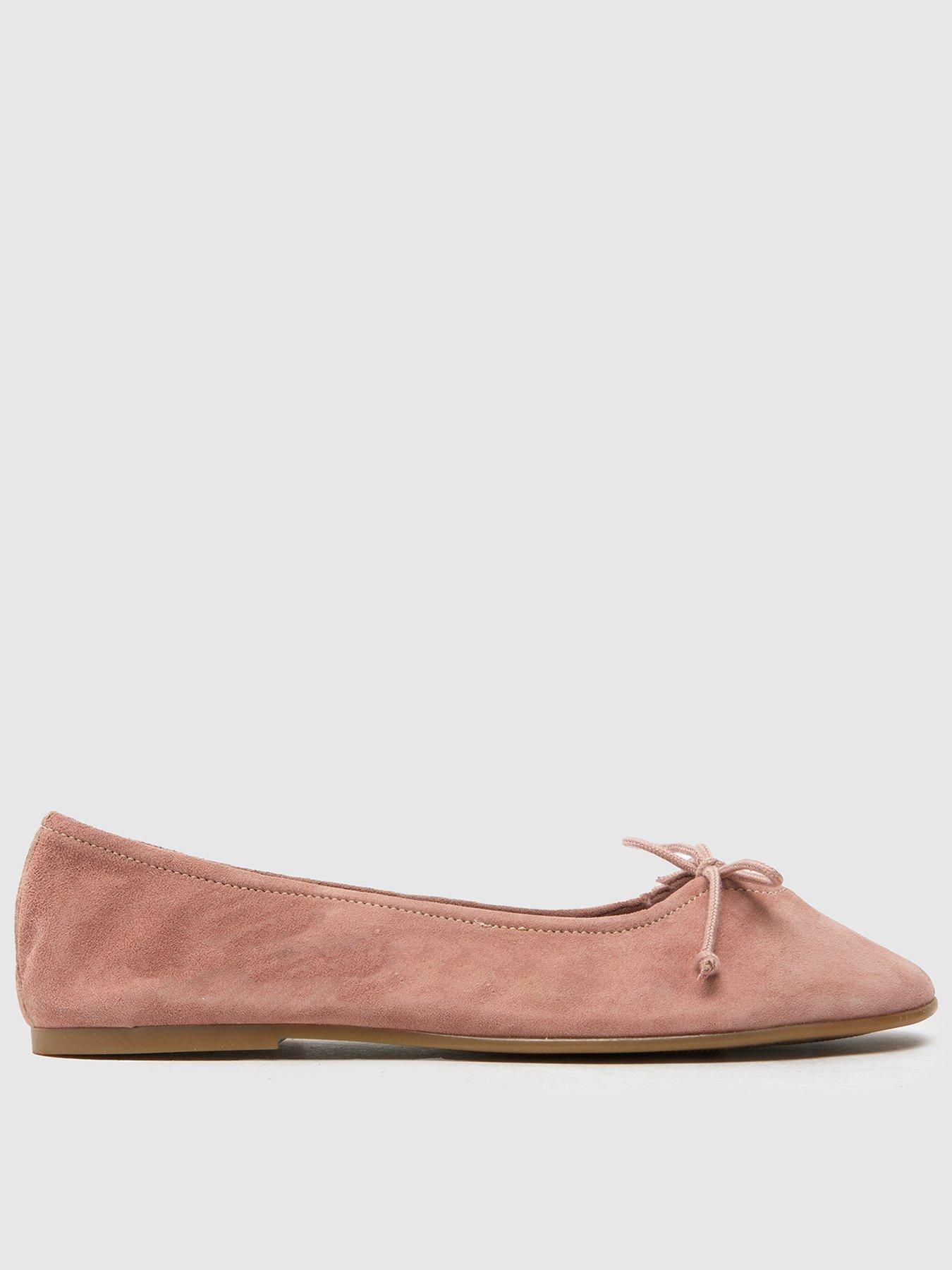SCHUH Lambert Suede Ballerina Pumps - Light Pink