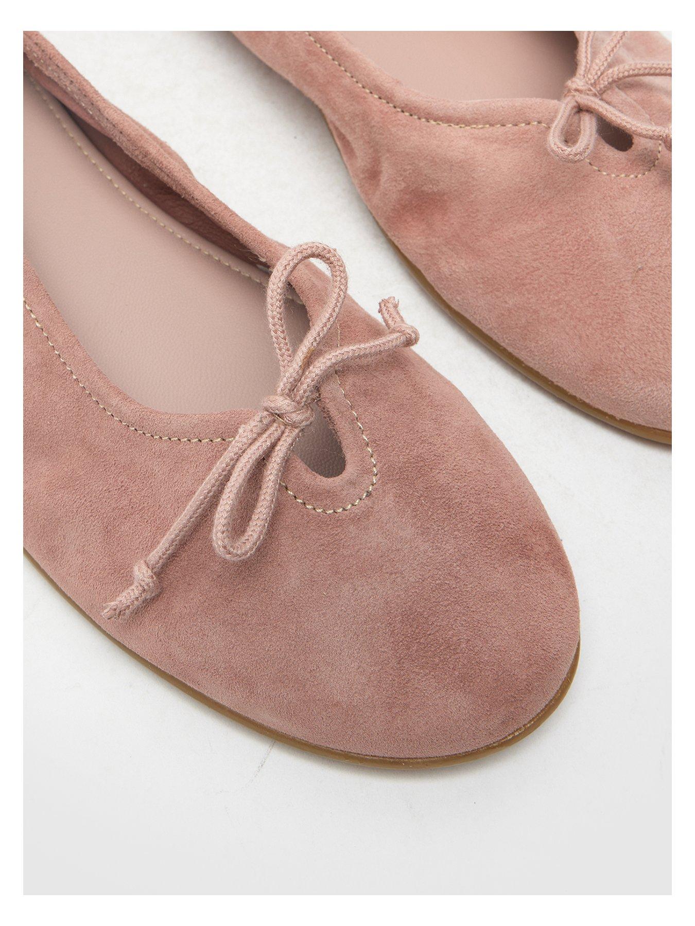 Image 2 of 4 of SCHUH Lambert Suede Ballerina Pumps - Light Pink
