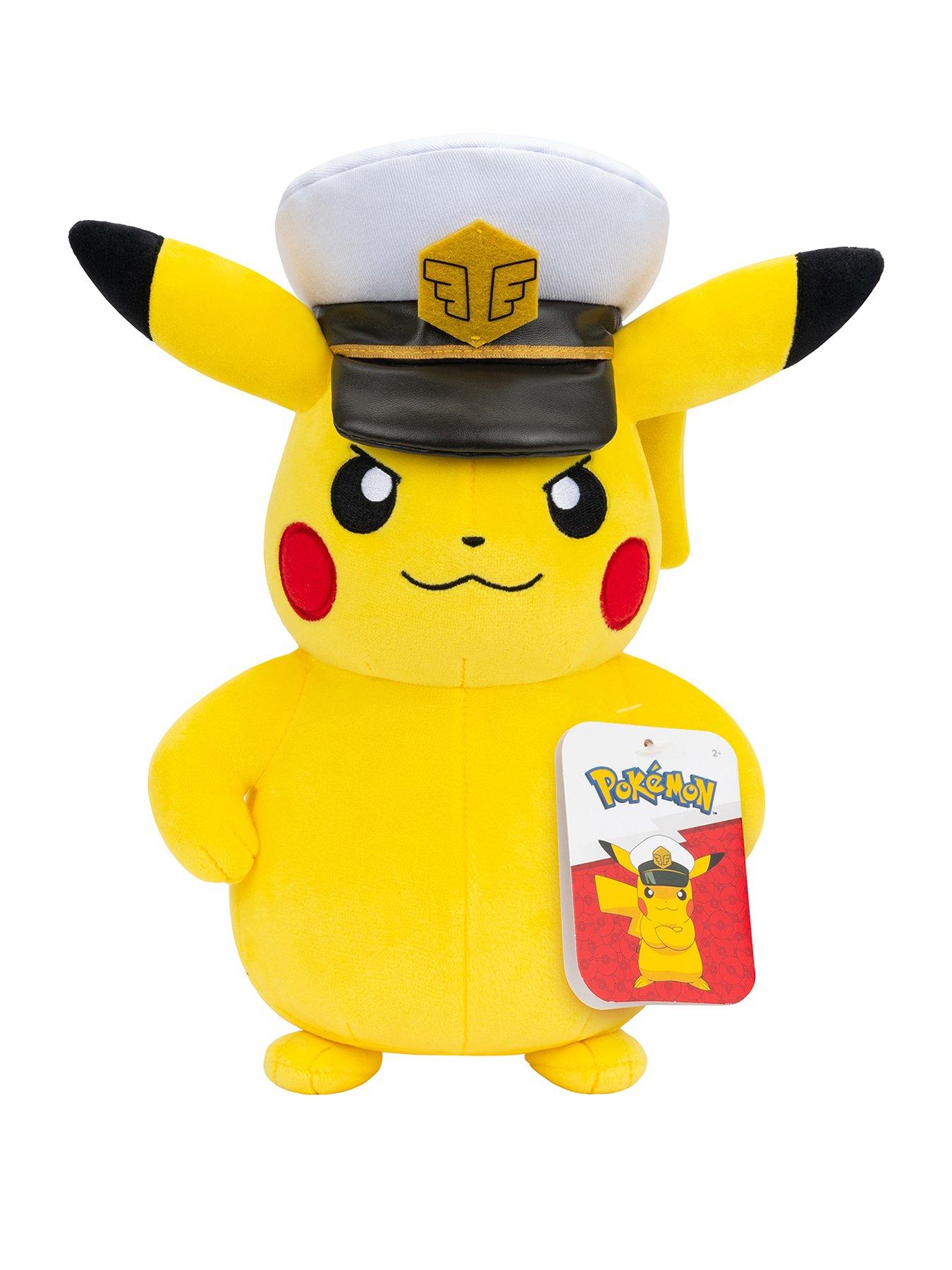 Image 1 of 5 of Pokemon Pok&eacute;mon Captain Pikachu Plush - 8-Inch Soft Plush with Captain's Hat and Authentic Details