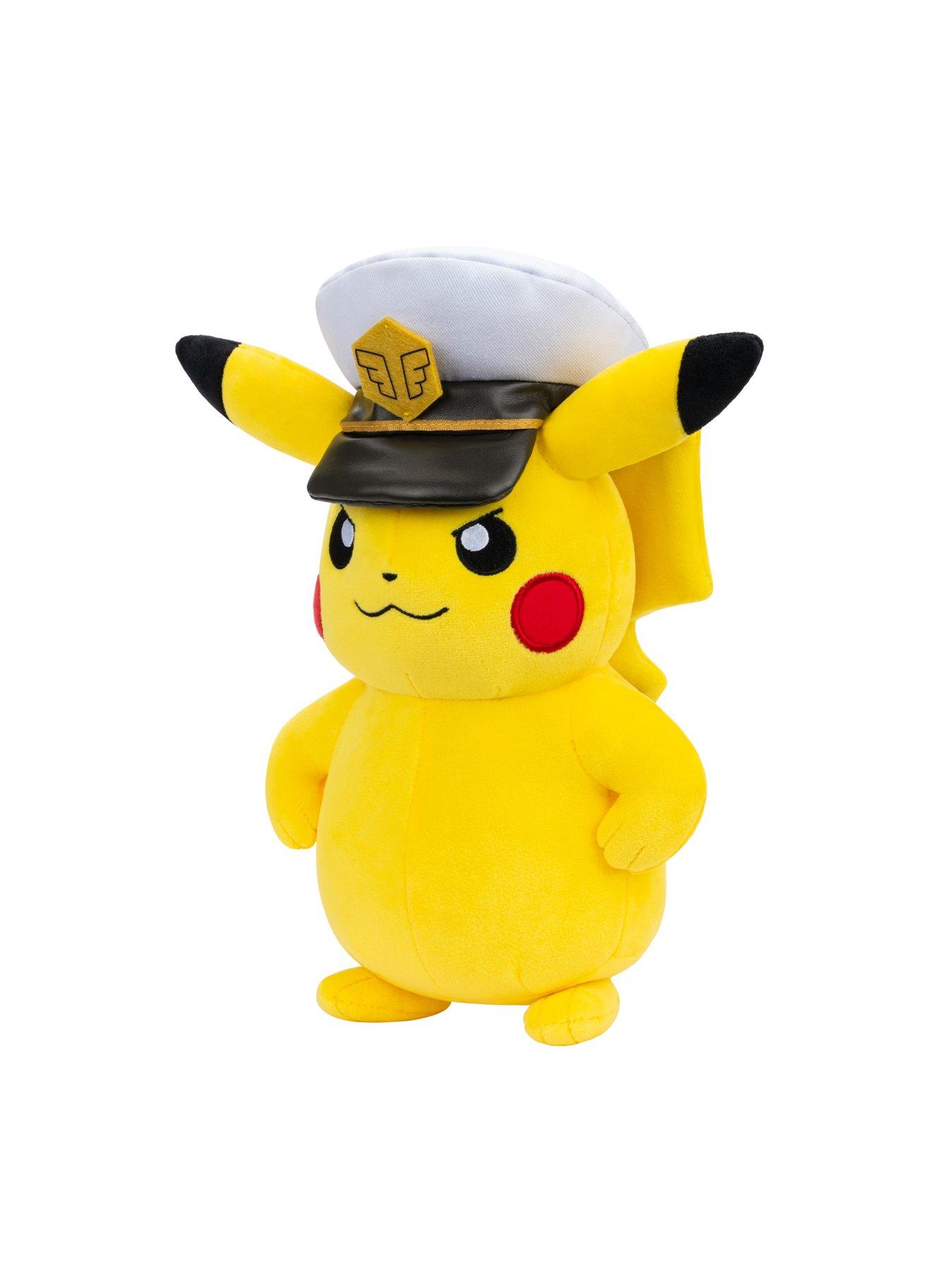 Image 2 of 5 of Pokemon Pok&eacute;mon Captain Pikachu Plush - 8-Inch Soft Plush with Captain's Hat and Authentic Details