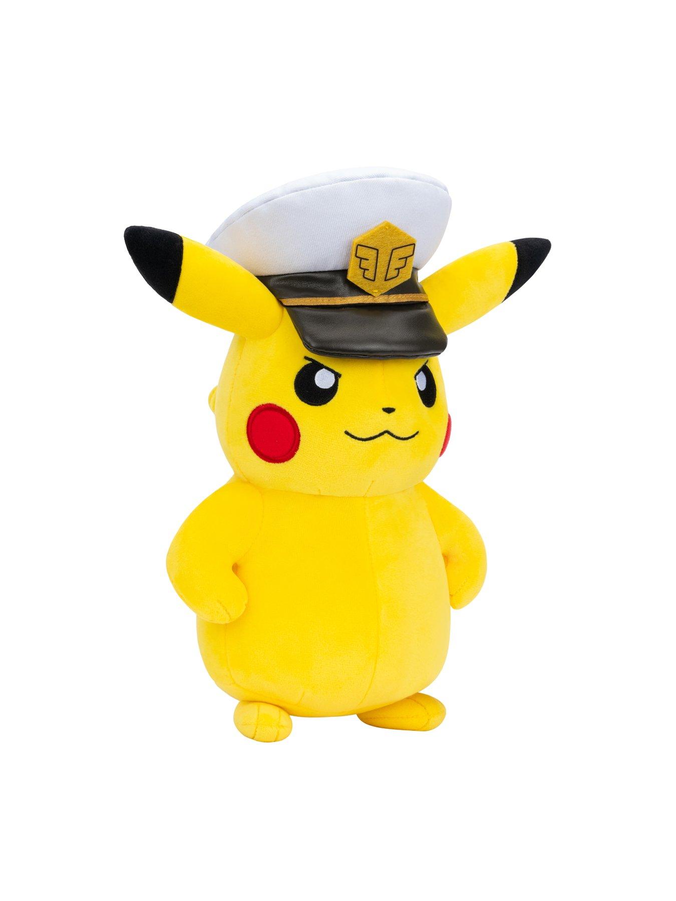 Image 4 of 5 of Pokemon Pok&eacute;mon Captain Pikachu Plush - 8-Inch Soft Plush with Captain's Hat and Authentic Details