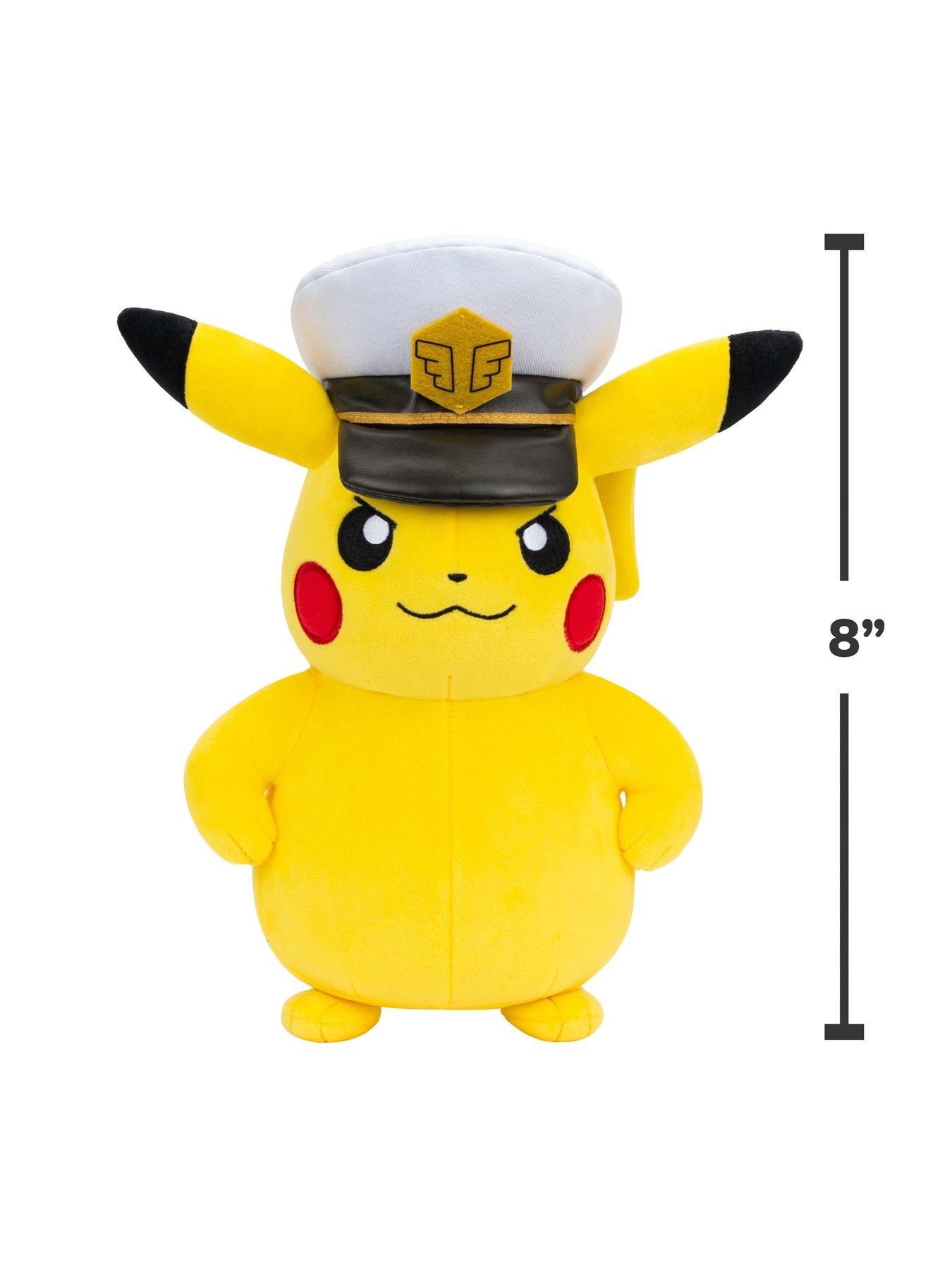 Image 5 of 5 of Pokemon Pok&eacute;mon Captain Pikachu Plush - 8-Inch Soft Plush with Captain's Hat and Authentic Details