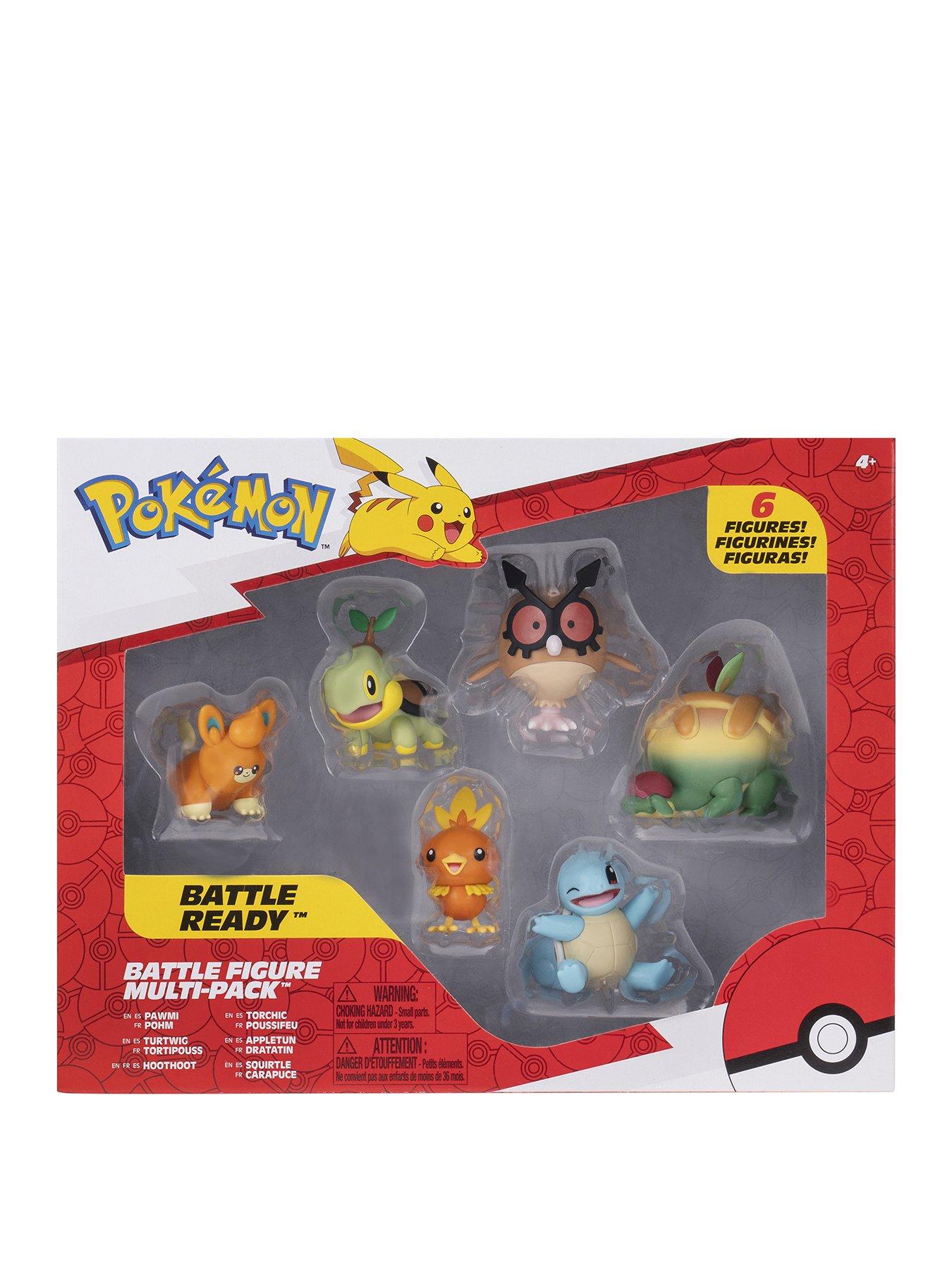 Image 1 of 7 of Pokemon Pok&eacute;mon Unova Battle Figure 6 Pack - Features 2-Inch Pawmi, Squirtle, Torchic, Turtwig, Hoothoot, and Appleton Battle Figures