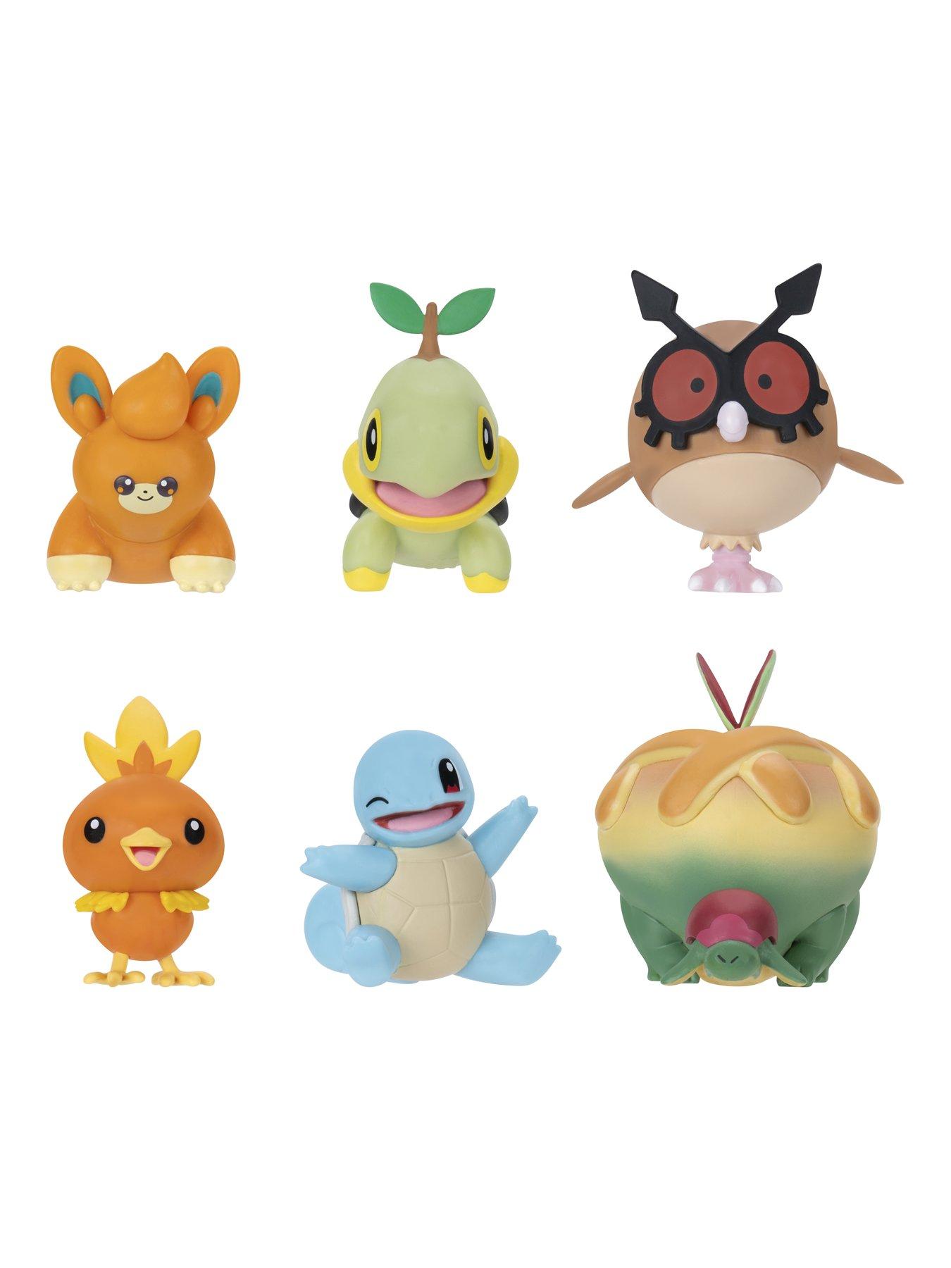 Image 2 of 7 of Pokemon Pok&eacute;mon Unova Battle Figure 6 Pack - Features 2-Inch Pawmi, Squirtle, Torchic, Turtwig, Hoothoot, and Appleton Battle Figures