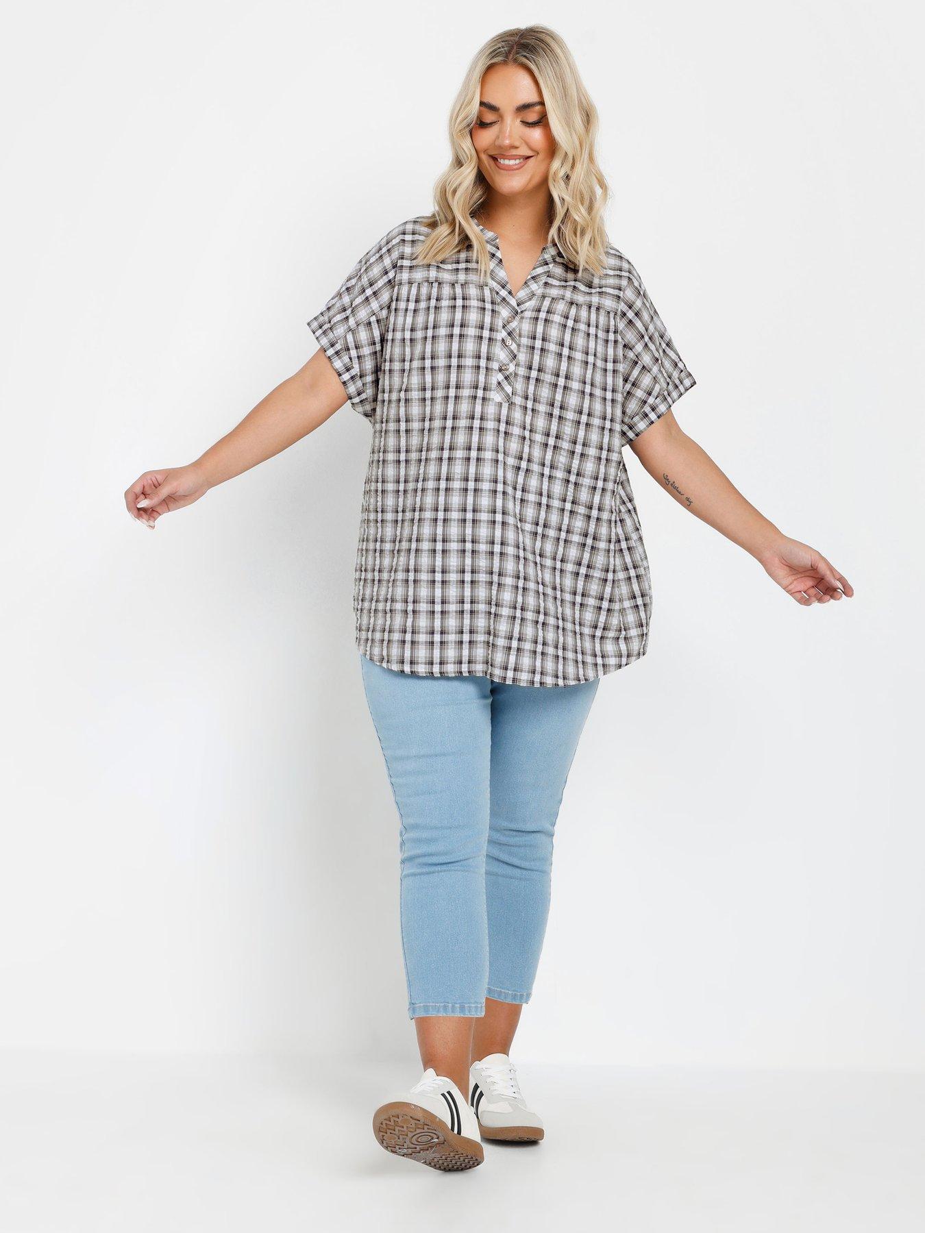 yours-textured-notchneck-blouse-greyback