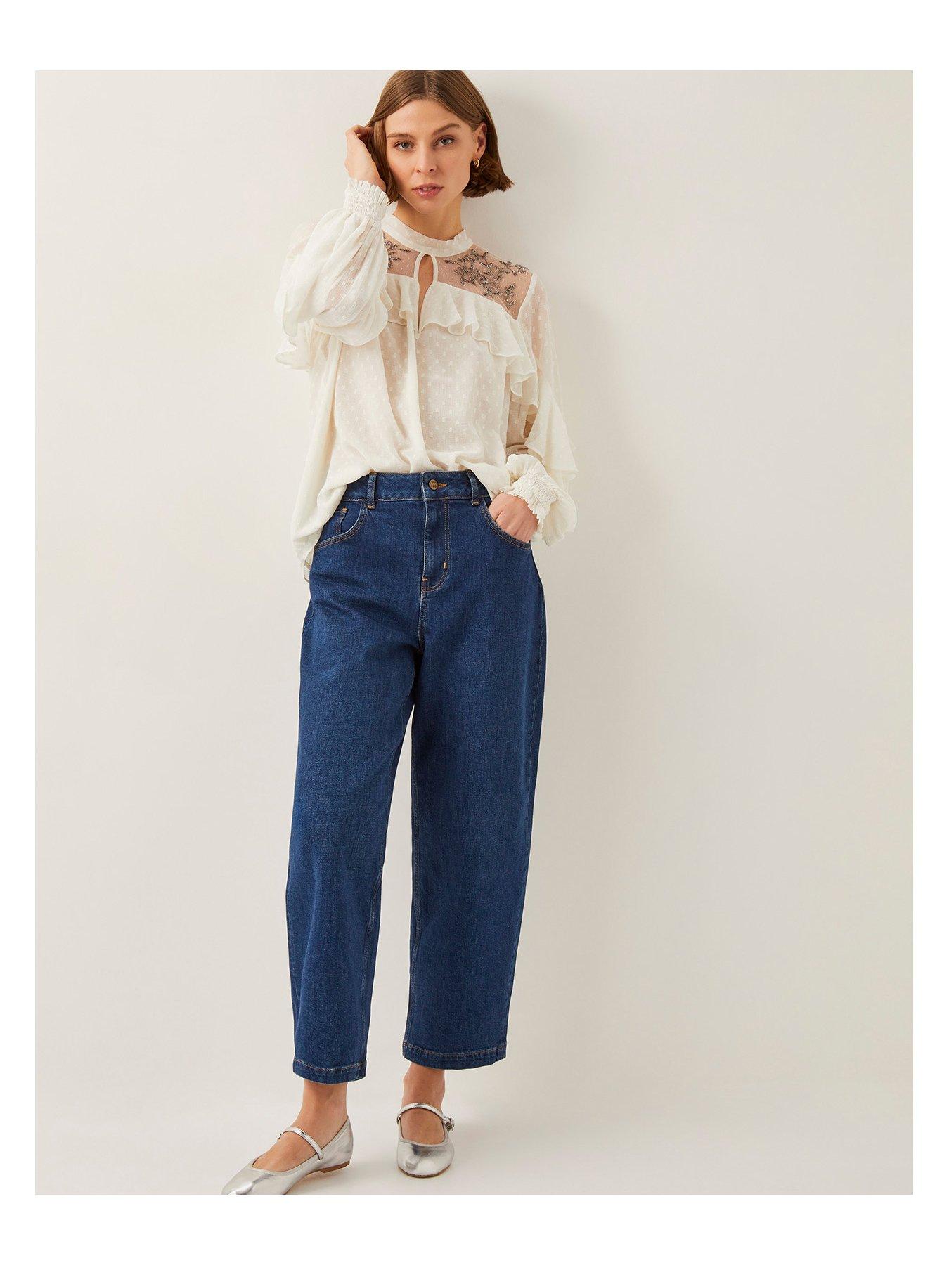 Image 4 of 5 of Monsoon Debbie Spot Blouse - Cream