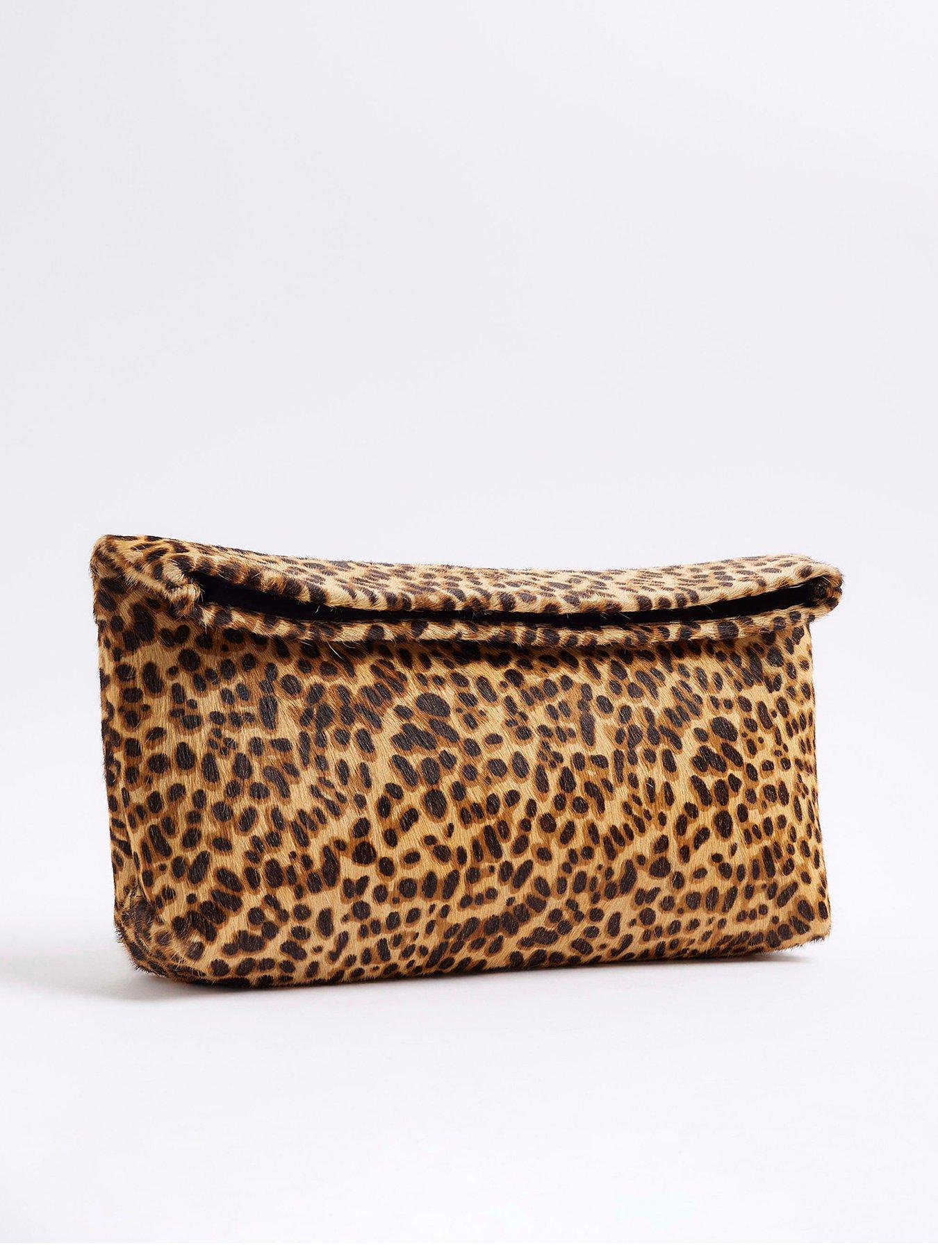 river-island-pony-roll-top-clutch-brownback