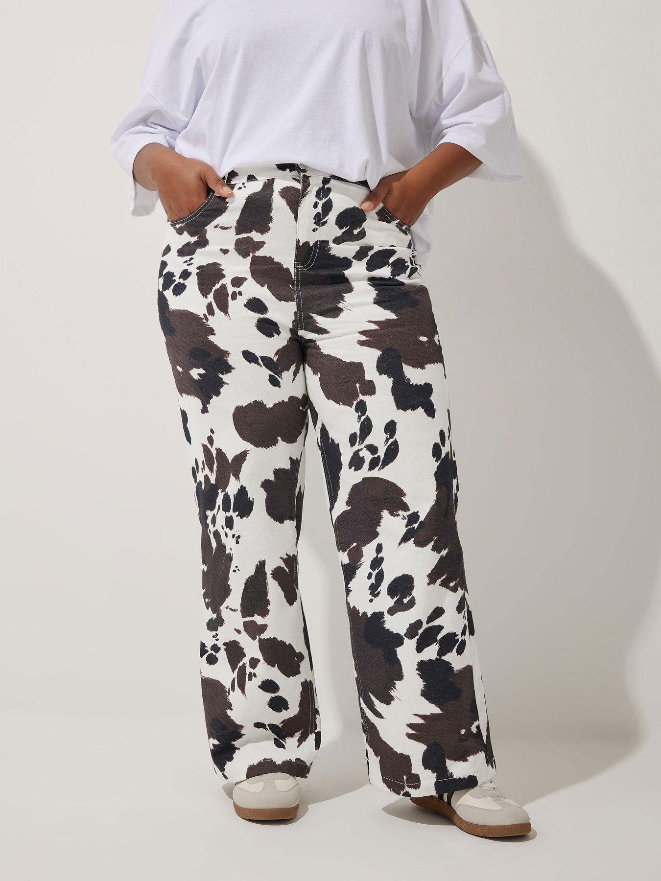 Image of Yours Cow Print Jean