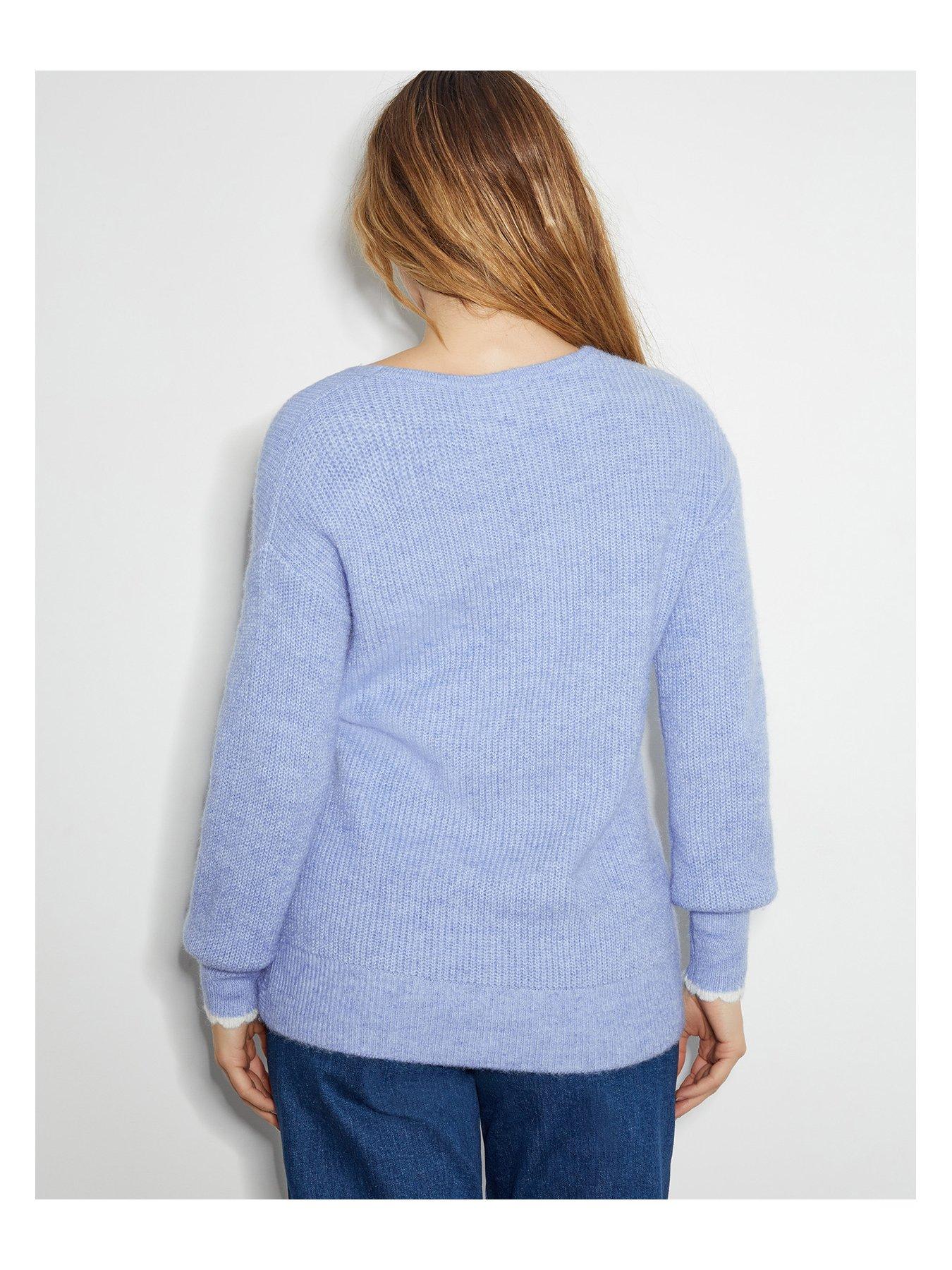 Image 2 of 5 of Monsoon Raylee Wrap Jumper - Blue