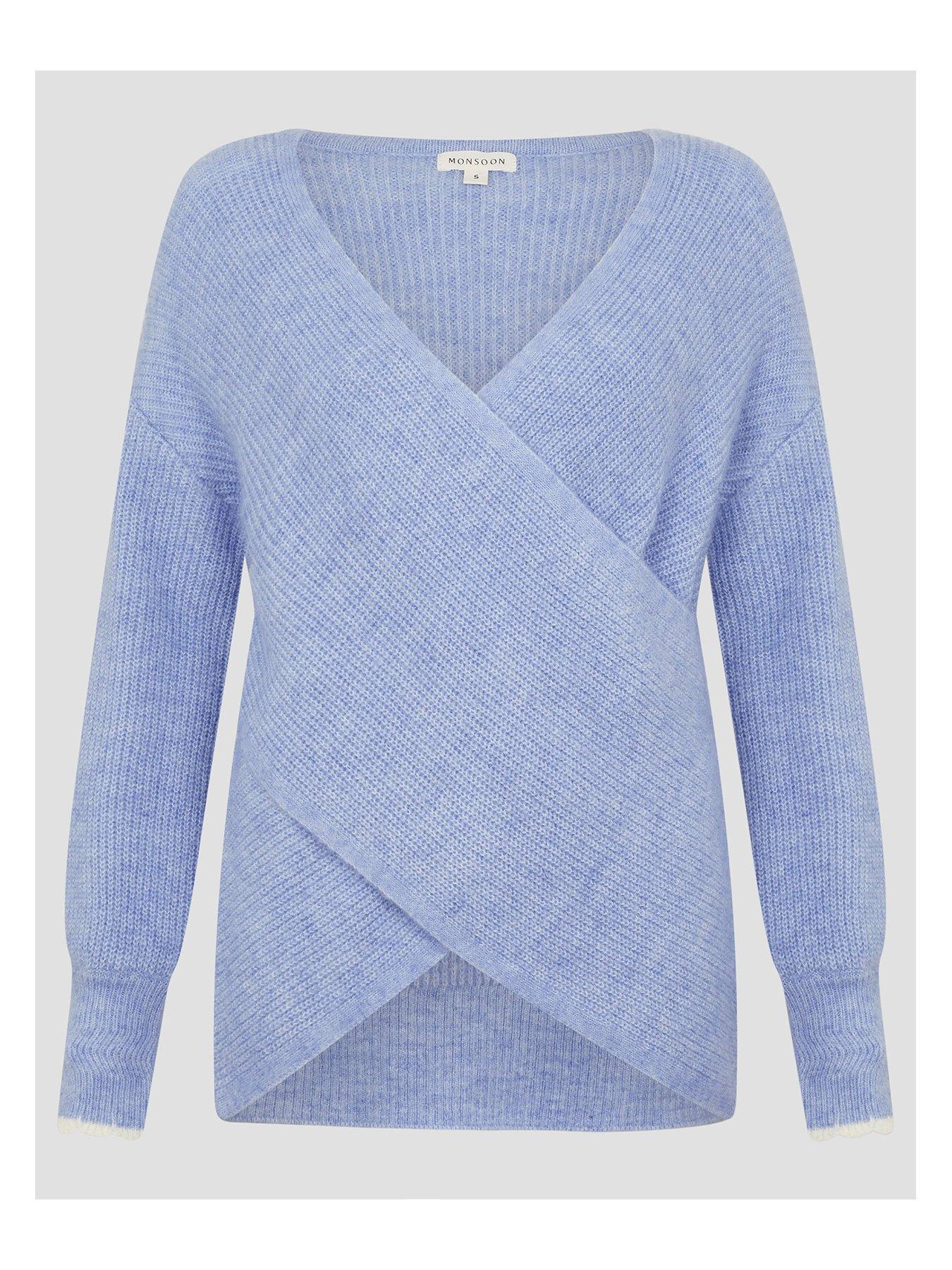 Image 4 of 5 of Monsoon Raylee Wrap Jumper - Blue