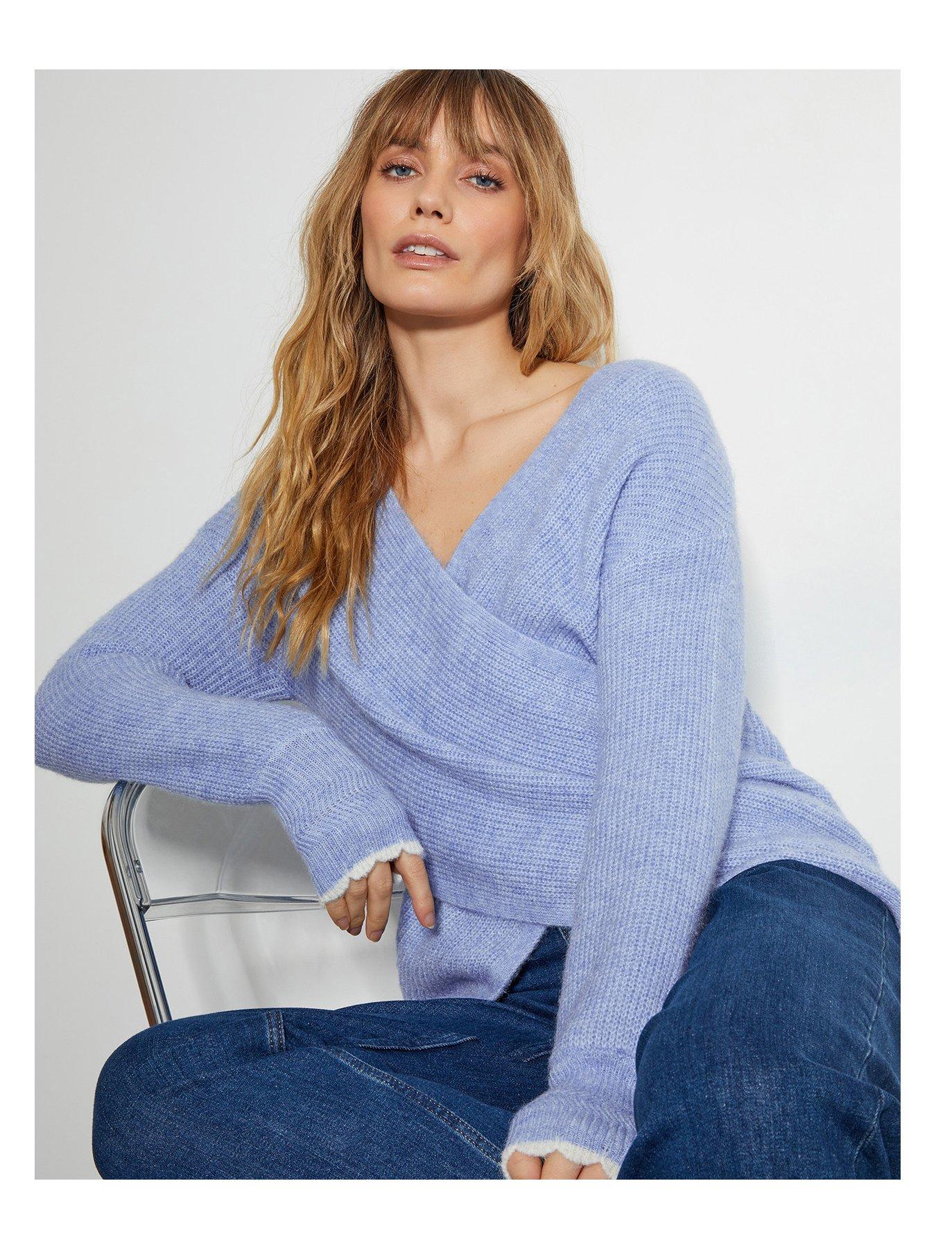 Image 5 of 5 of Monsoon Raylee Wrap Jumper - Blue