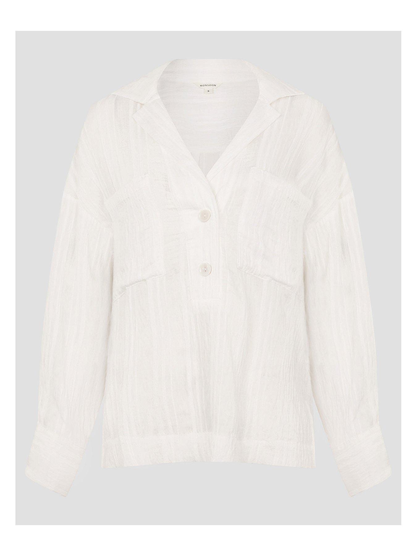 Image 4 of 5 of Monsoon Tilda Textured Shirt - White