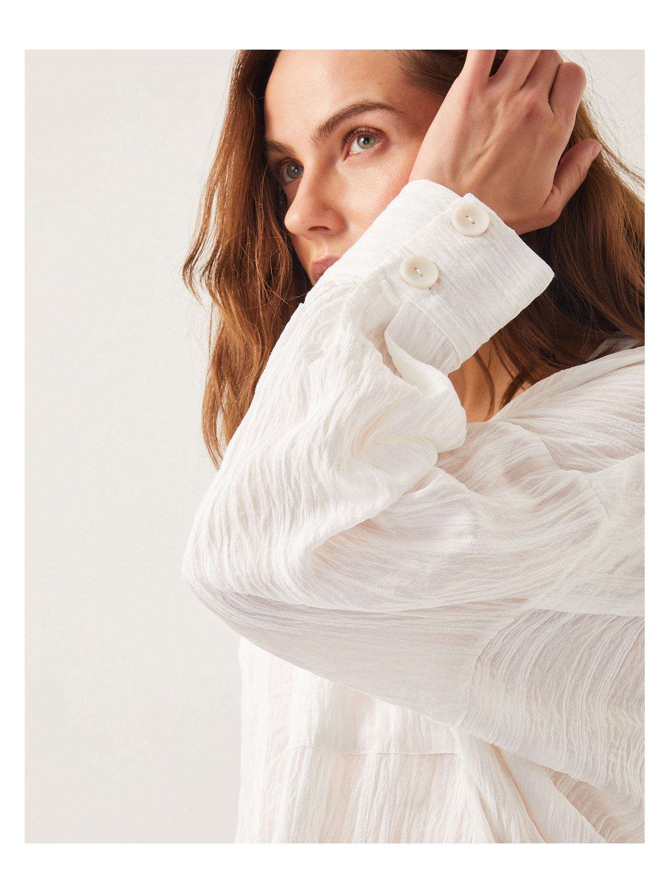 Image 5 of 5 of Monsoon Tilda Textured Shirt - White