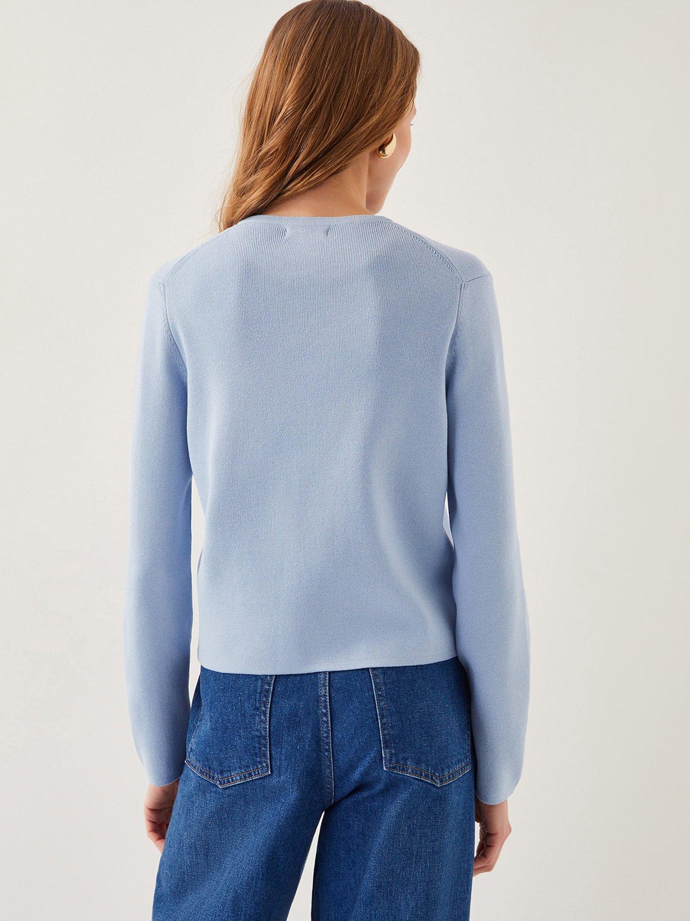 Image 2 of 4 of Monsoon Tula Tie Cardigan - Blue