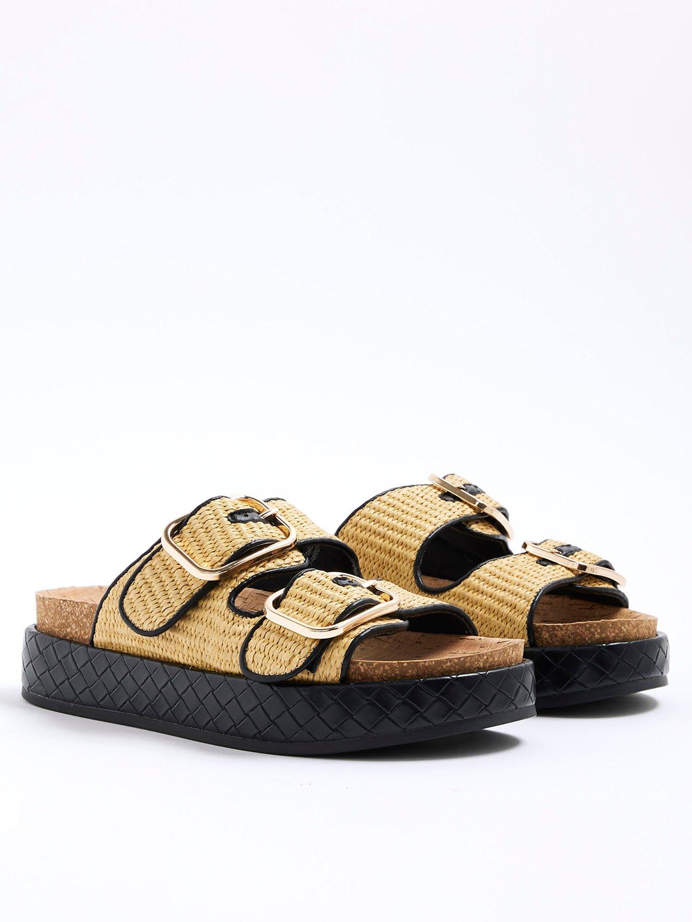 river-island-wide-fit-double-strap-sandal-beigefront